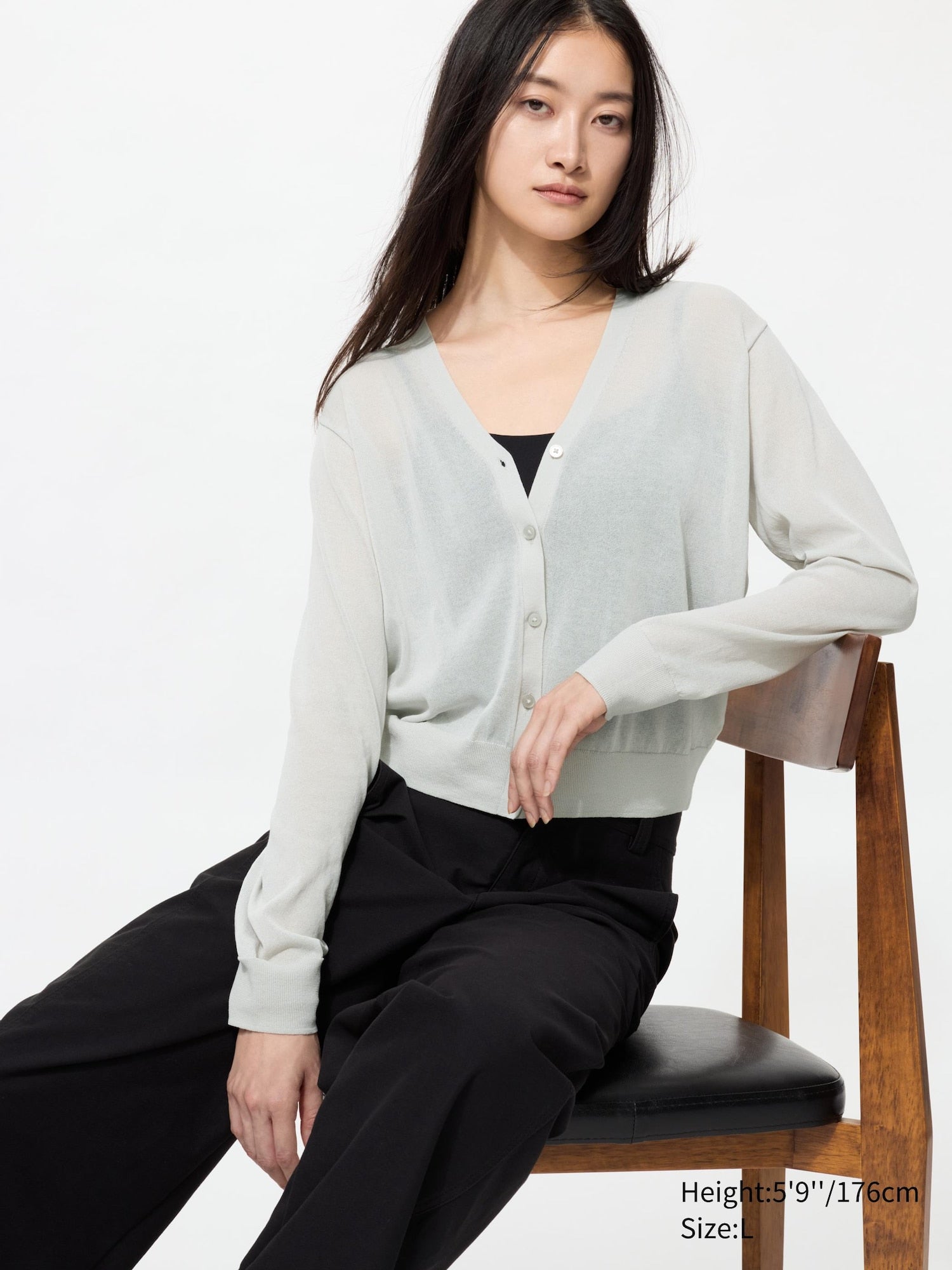 Light V Neck Cardigan - OFF WHITE