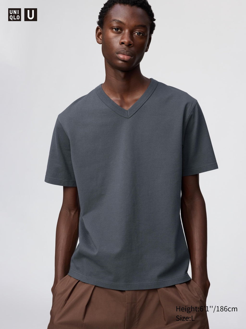 V Neck T-Shirt - WHITE