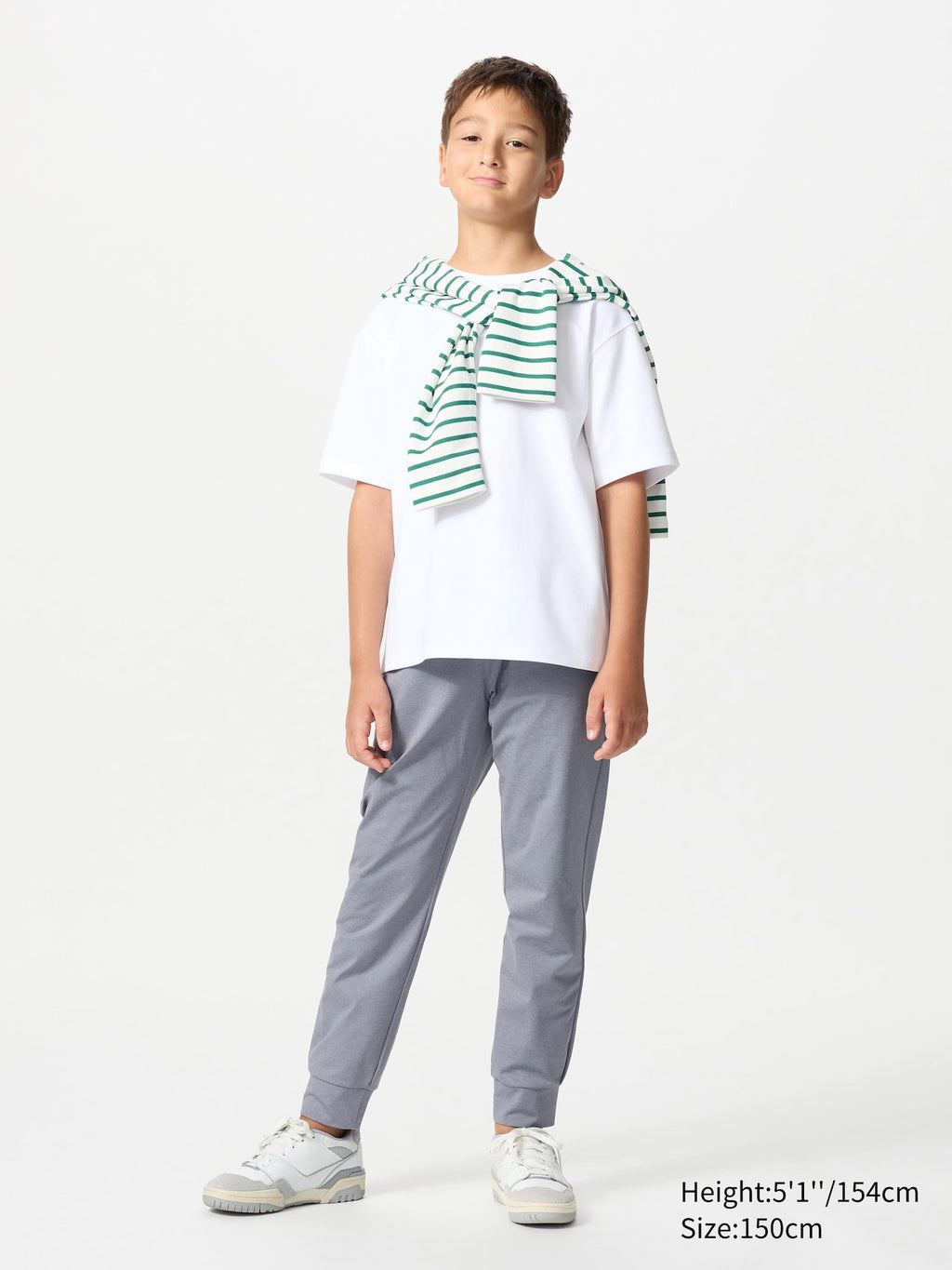 KIDS Ultra Stretch AIRism Jogger Pants - LIGHT GRAY