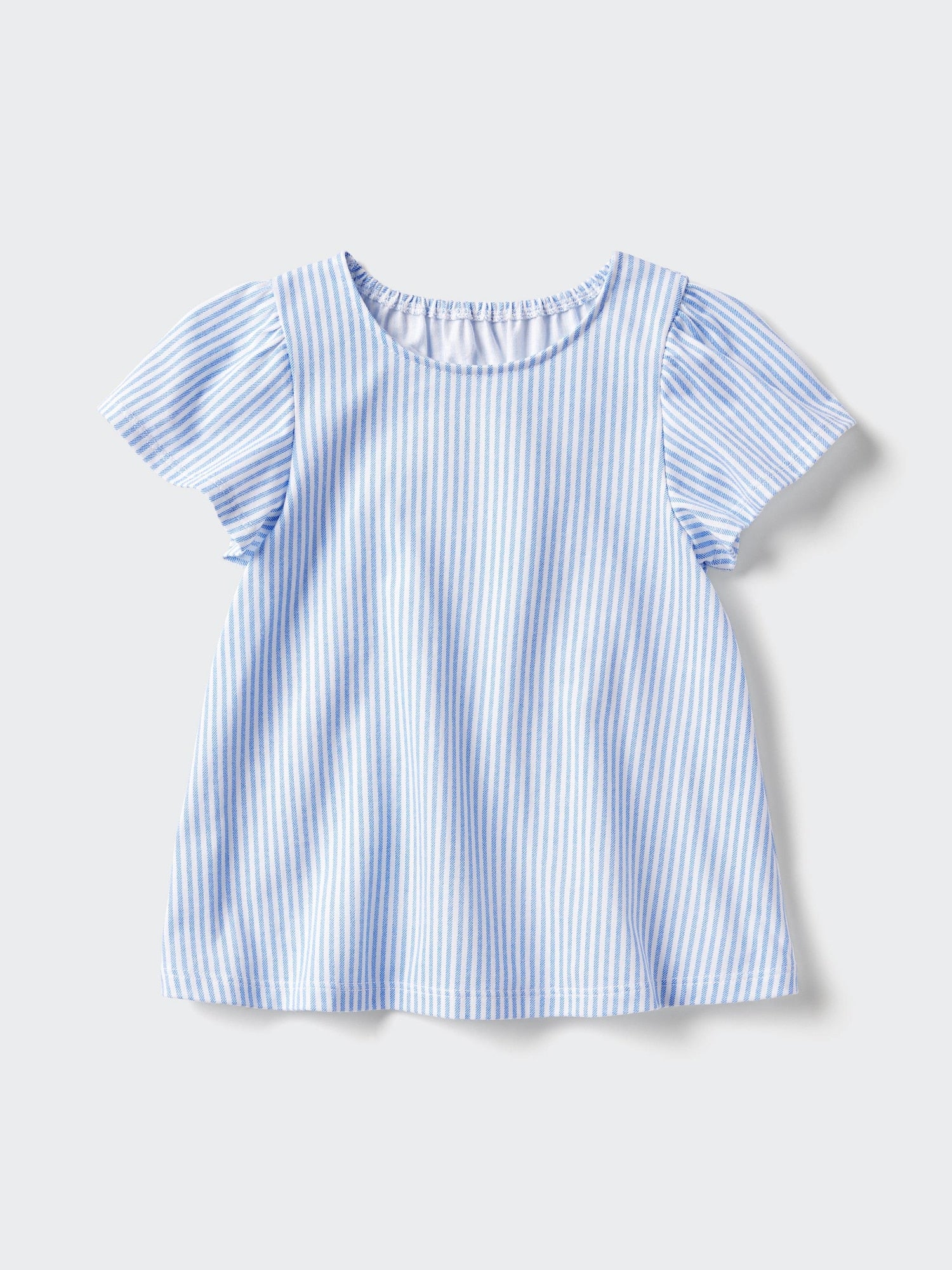 AIRism Cotton Crew Neck T-Shirt Flared Patterned - PINK