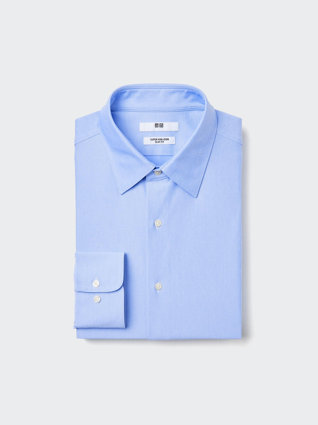 Super Non Iron Jersey Slim Fit Long Sleeve Shirt (Regular) - WHITE
