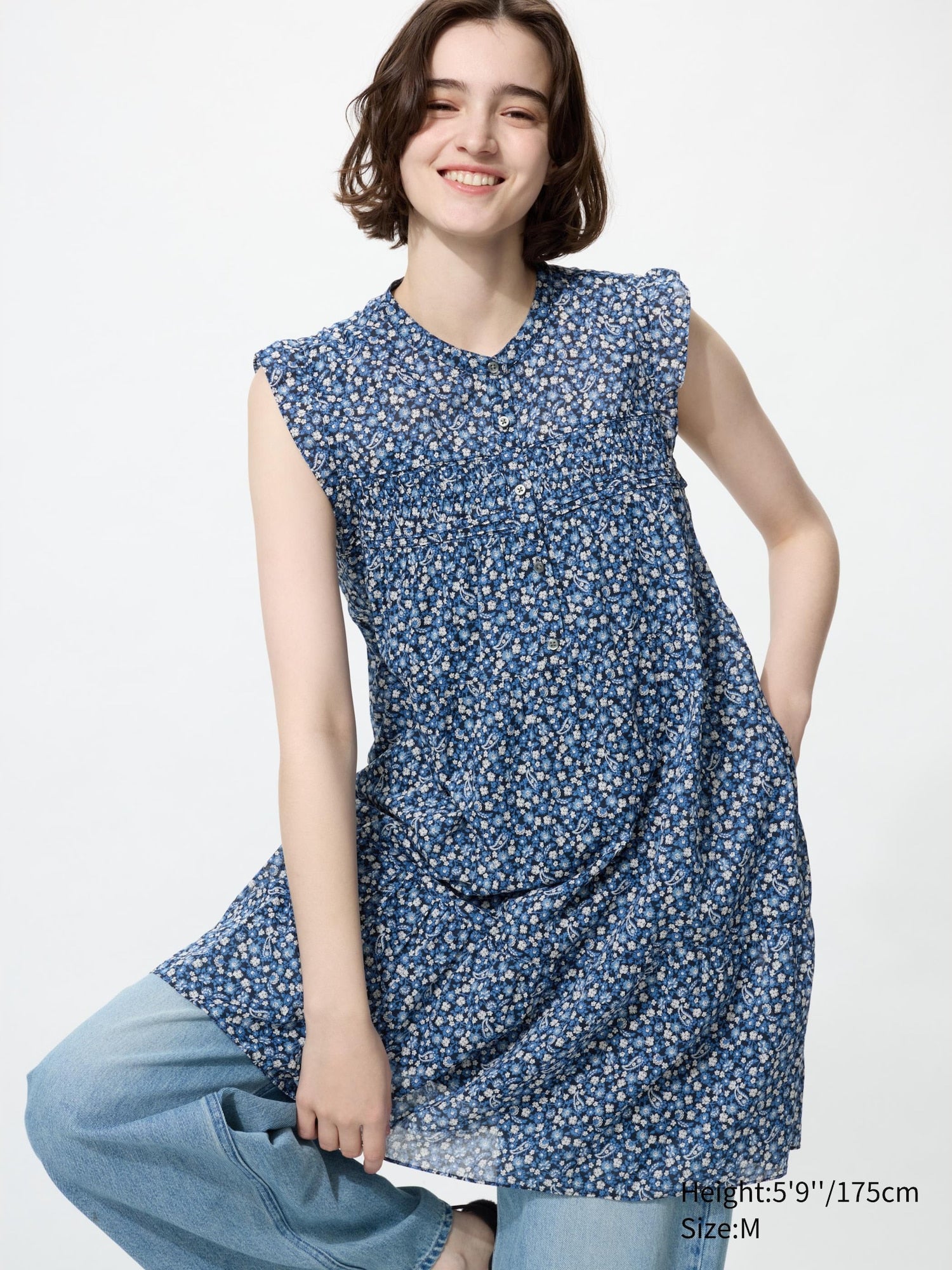 Light Cotton Tiered Dress - BLACK