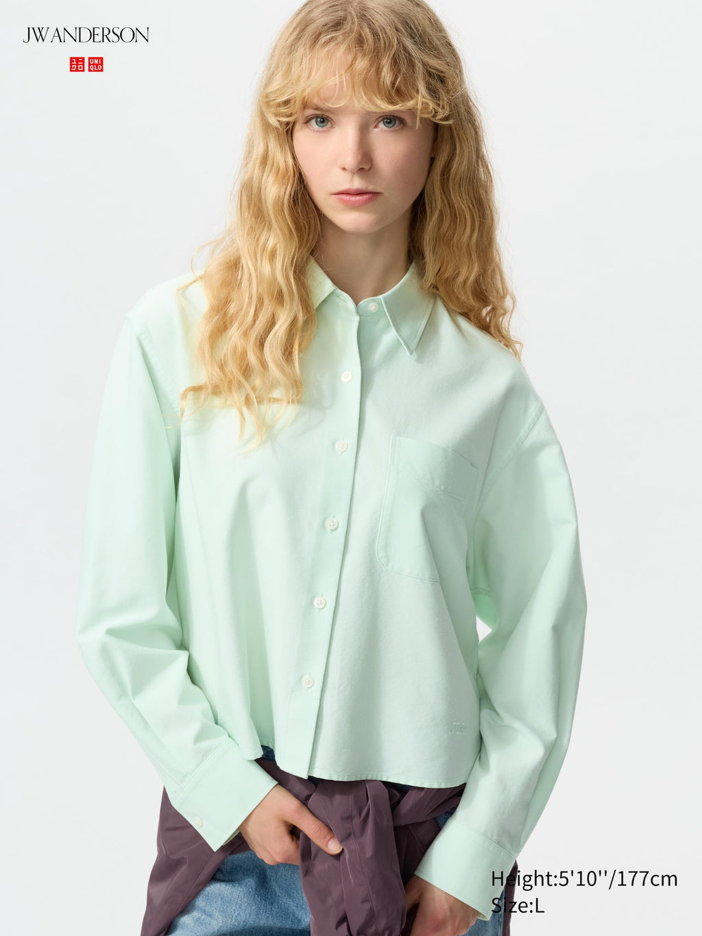Oxford Boxy Shirt Long Sleeve - WHITE
