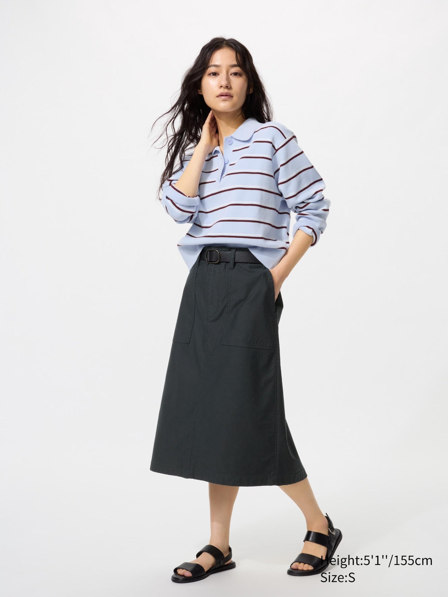 Cotton Midi Skirt - image 2
