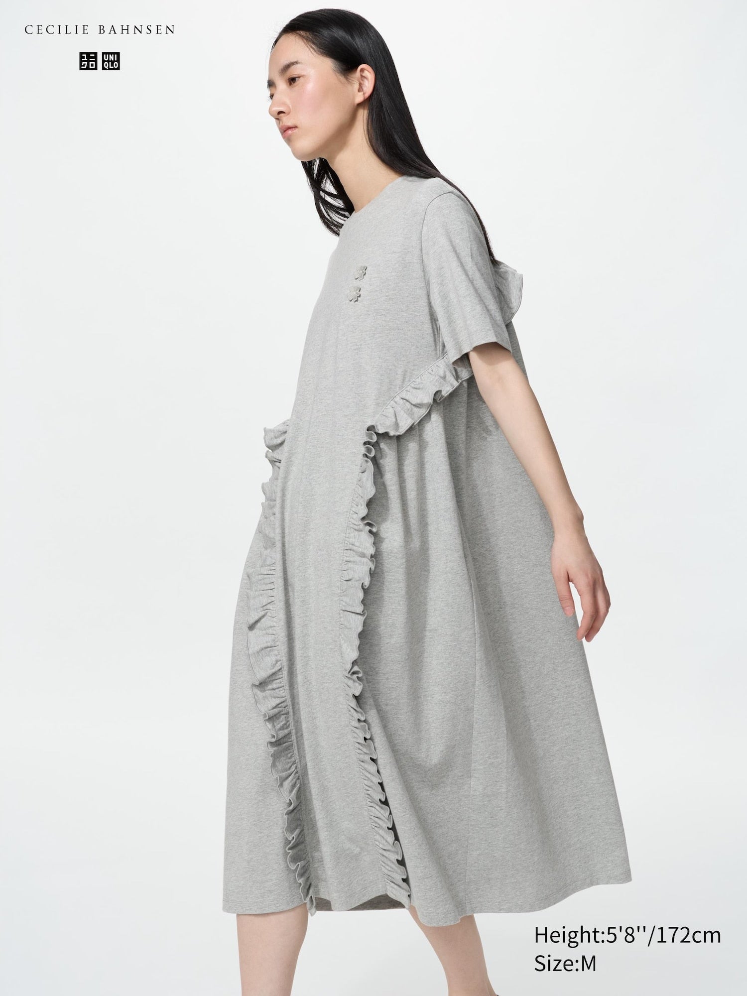 Frill T Dress - WHITE