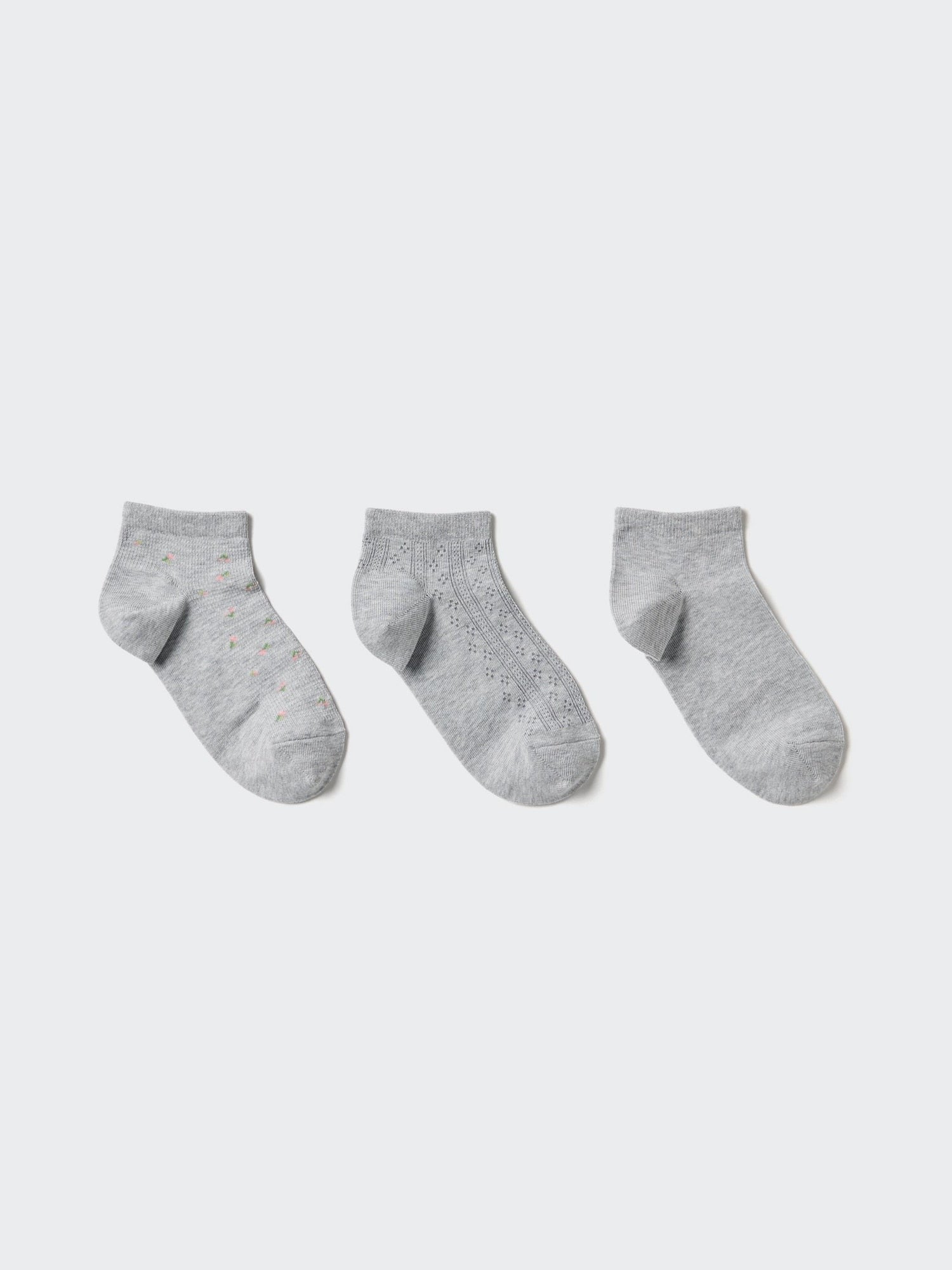 Short Socks 3 Pairs - GRAY