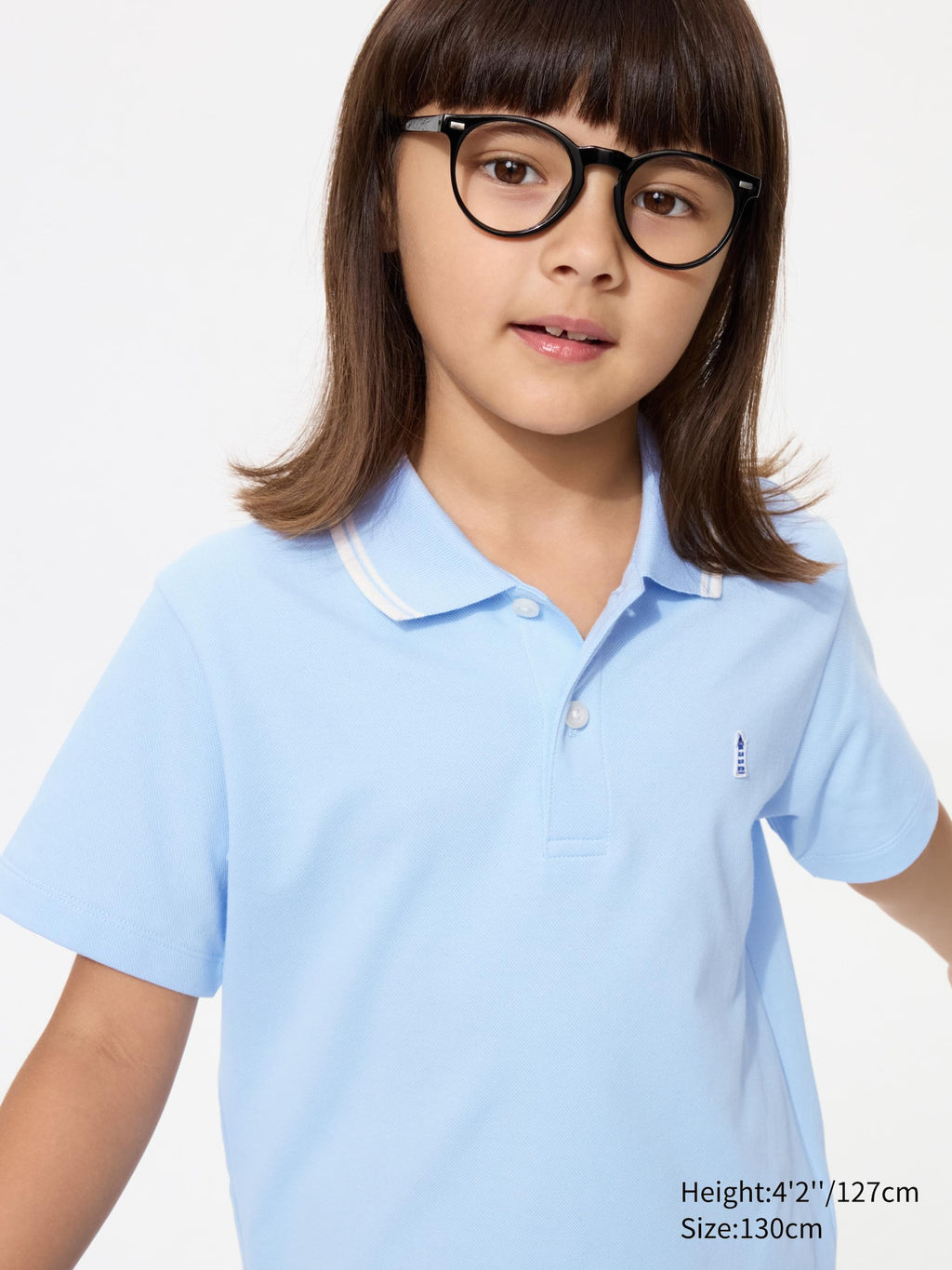 KIDS Dry Pique Polo Shirt - WHITE