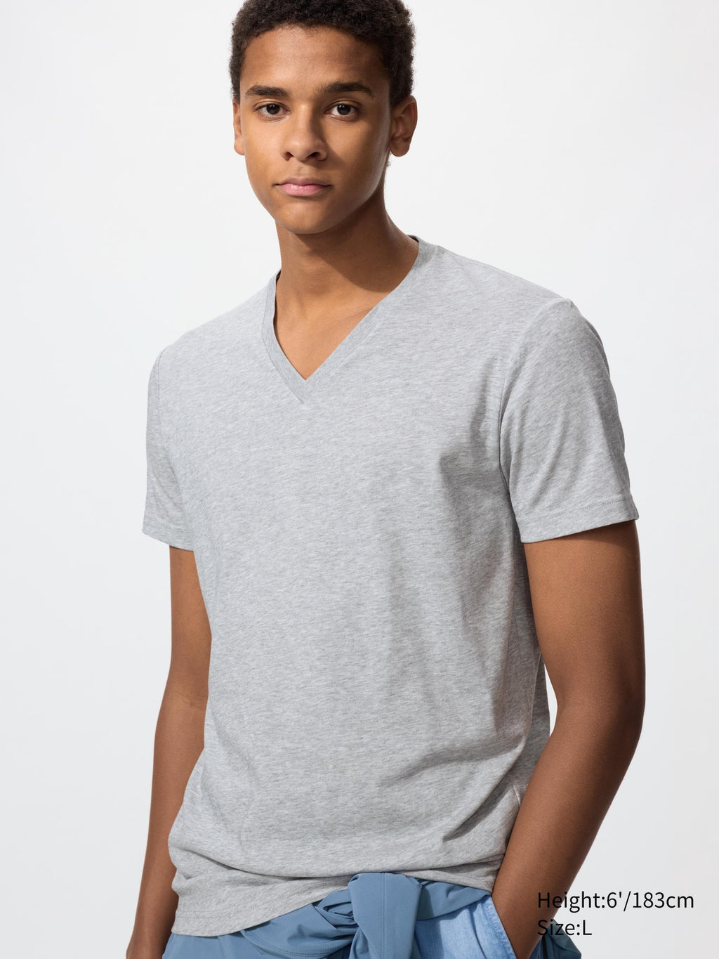 Dry V Neck T-Shirt - WHITE