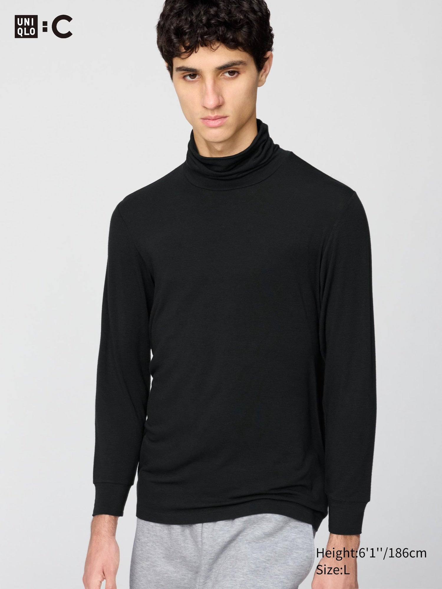 HEATTECH Extra Warm Cashmere Blend Turtle Neck T-Shirt - NATURAL