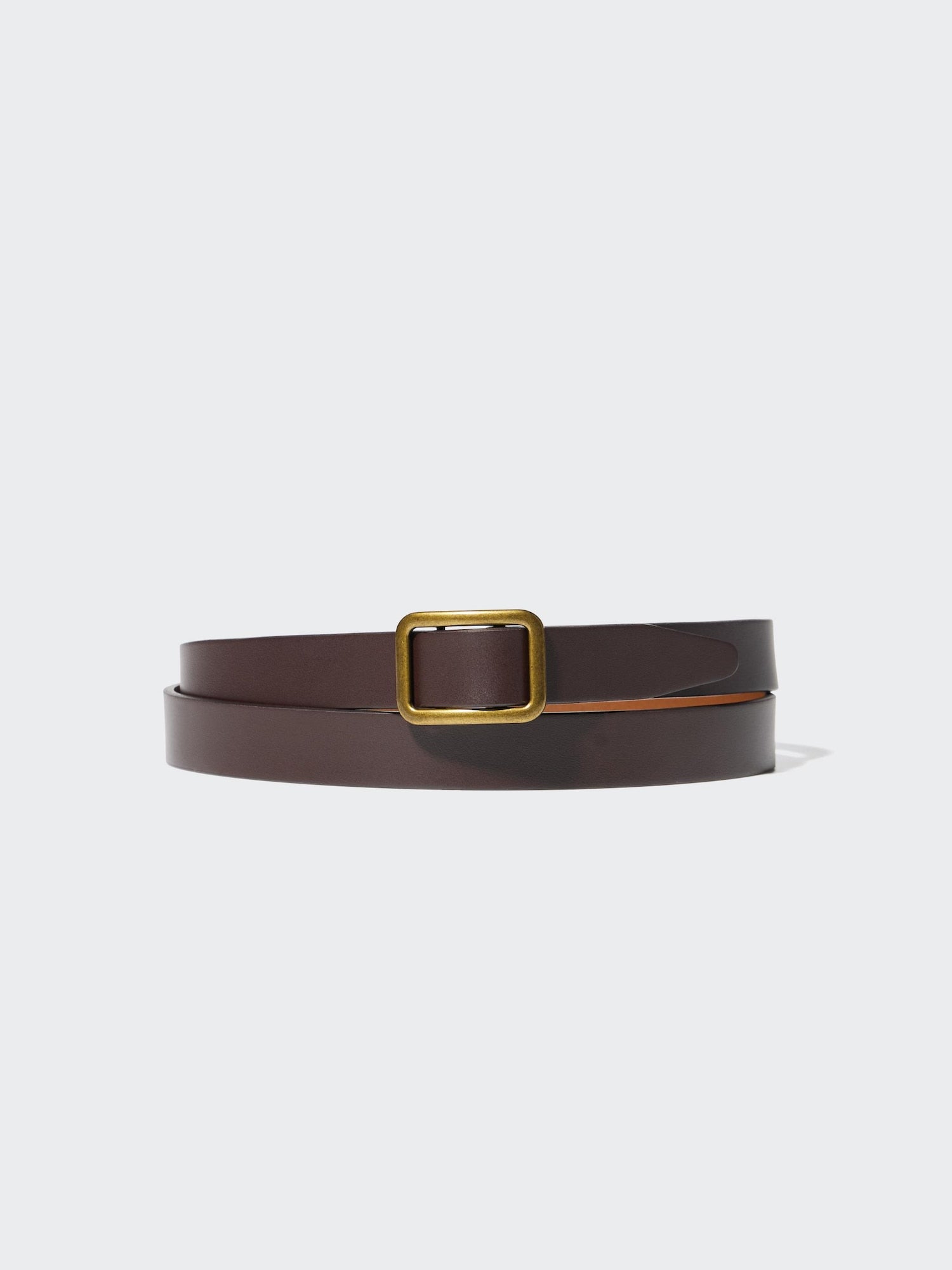 Reversible Holeless Narrow Belt - BLACK