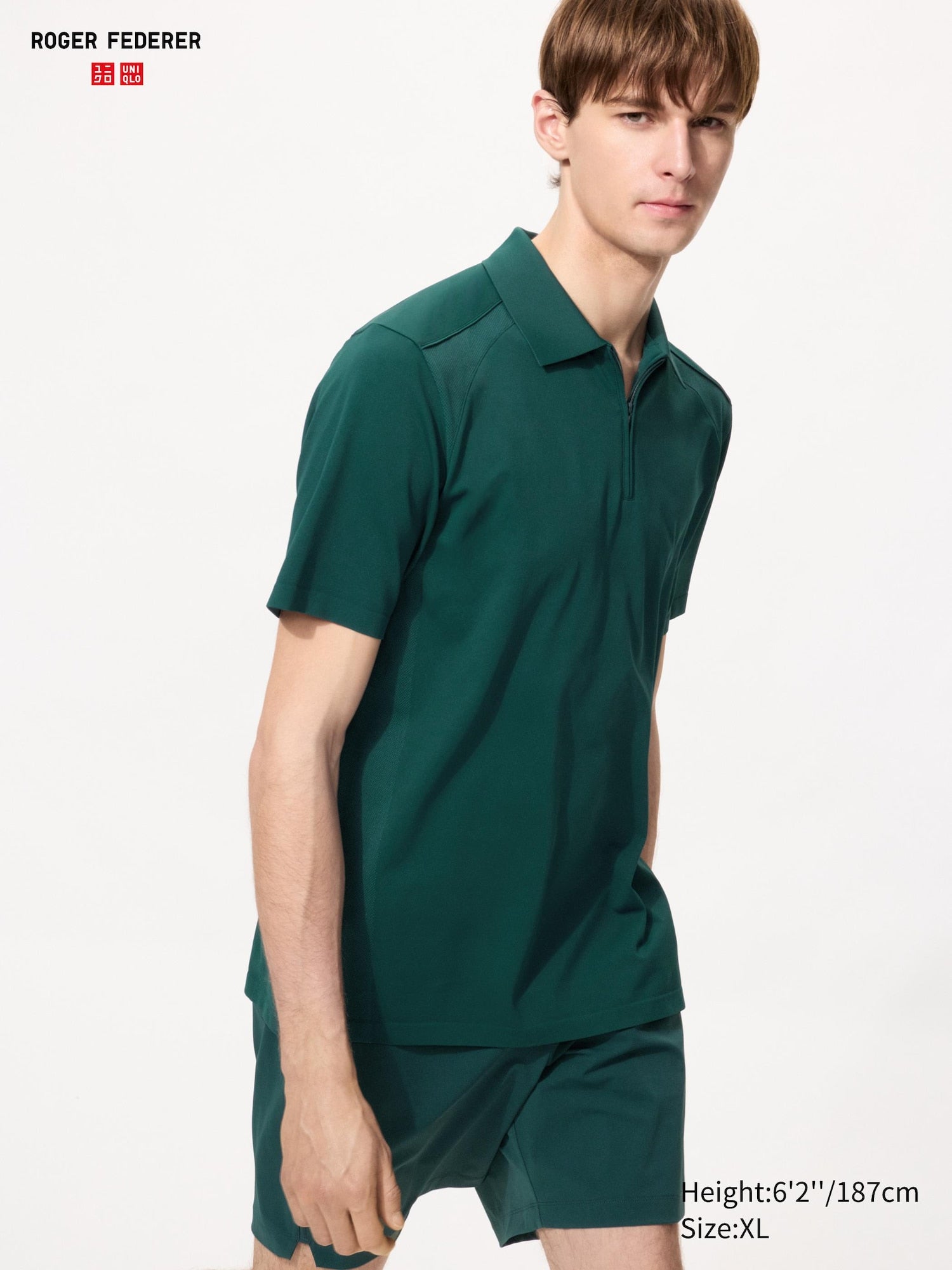 DRY-EX Half-Zip Polo Shirt - WHITE