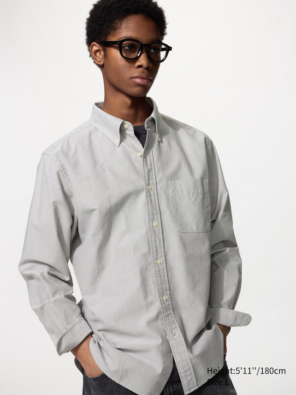 Oxford Long Sleeve Shirt - OFF WHITE