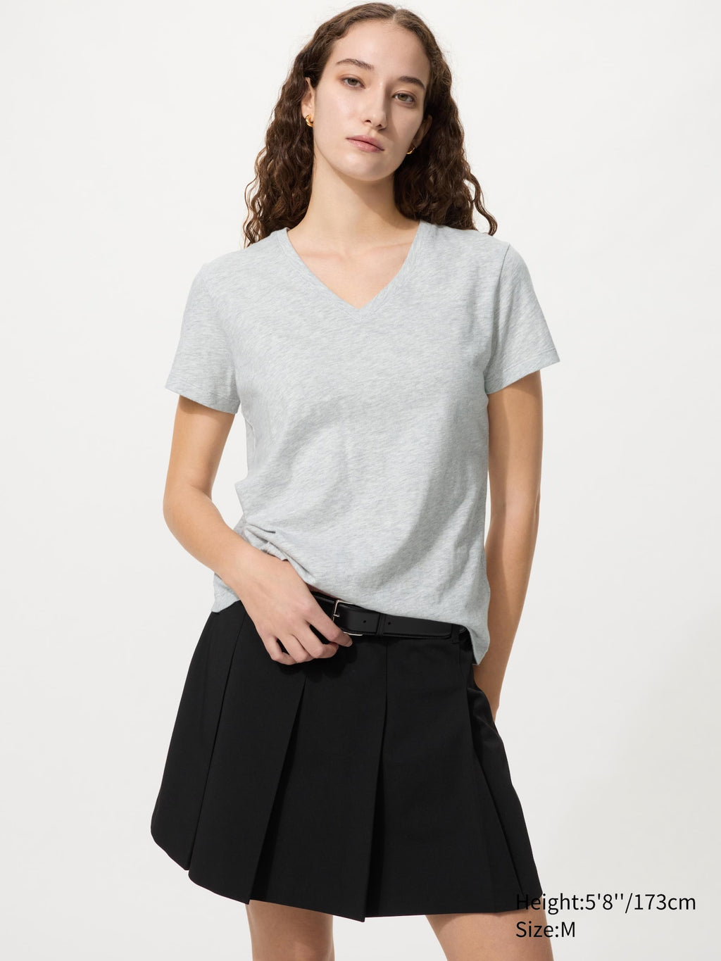Slub Jersey V Neck T - WHITE