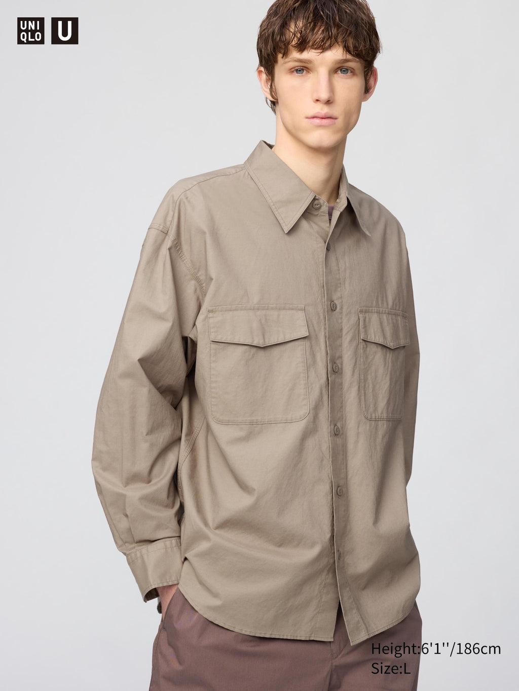 Work Oversized Shirt Long Sleeve - BLACK