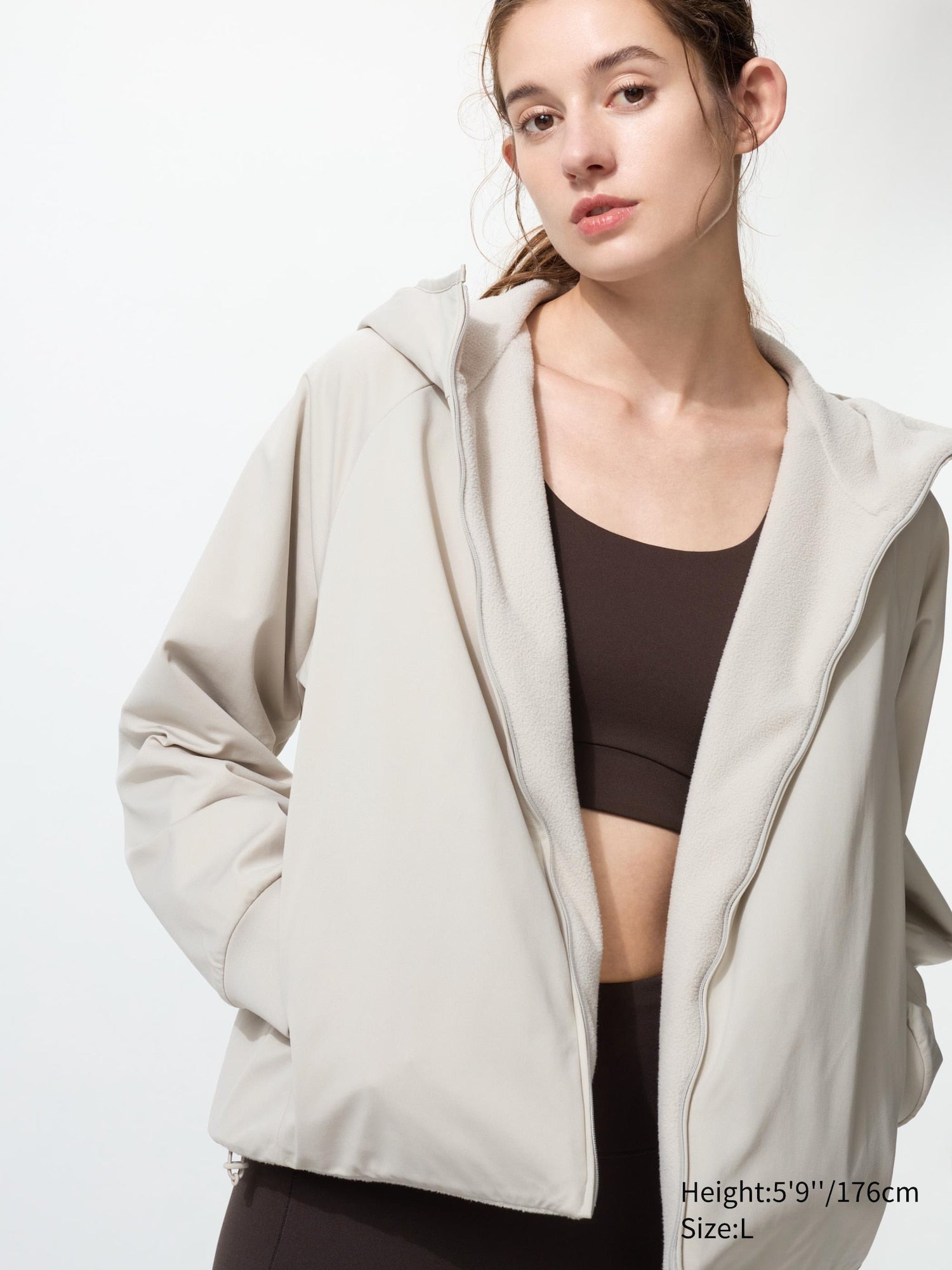 Stretch Windproof Fleece Reversible Full-Zip Hoodie - image 3