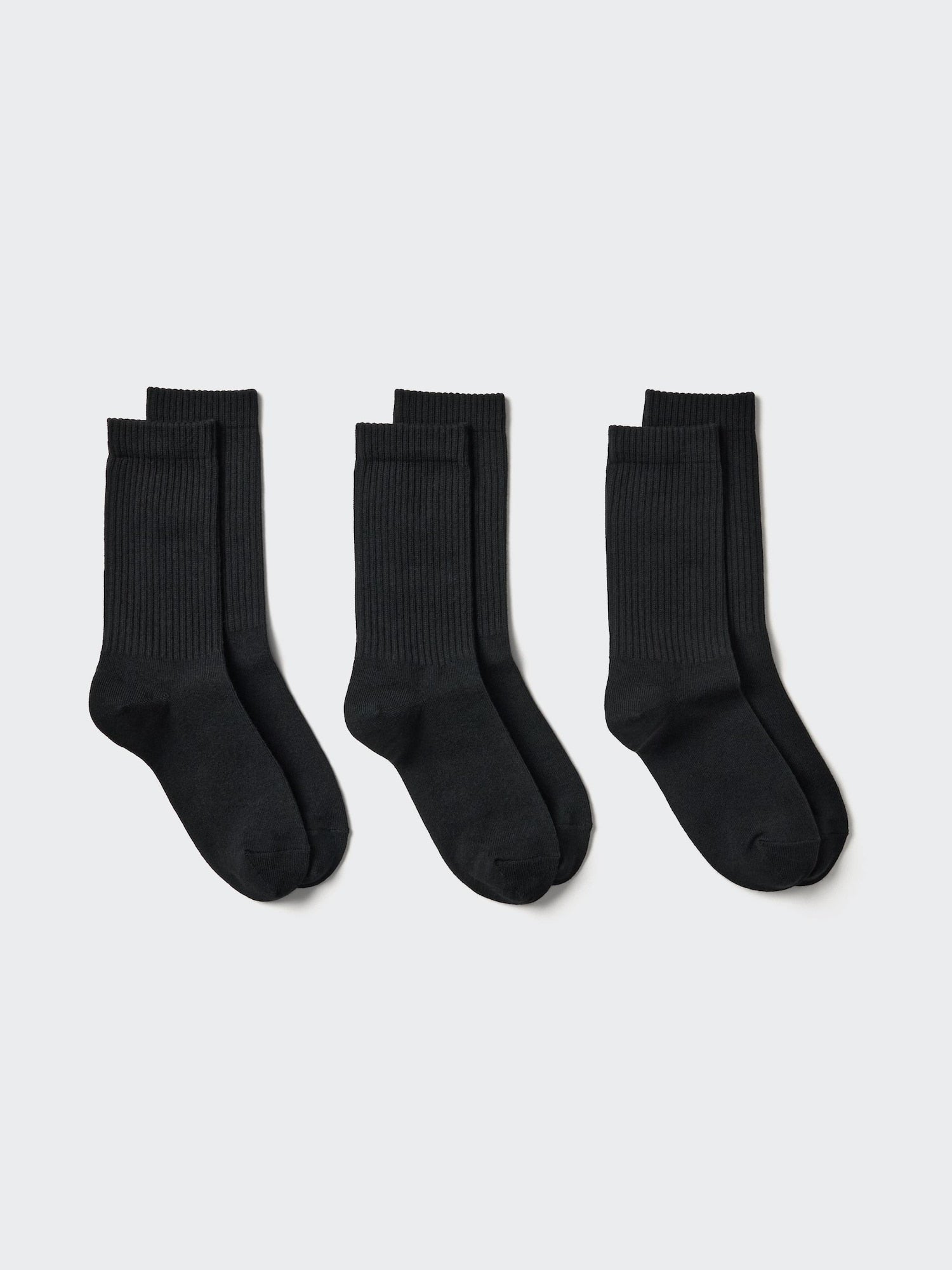 Regular Socks 3 Pairs Ribbed - RED