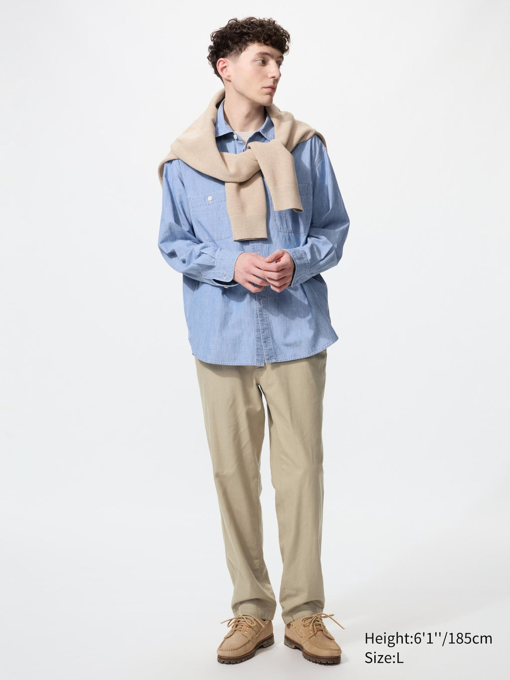 Linen Blend Relaxed Pants - NATURAL