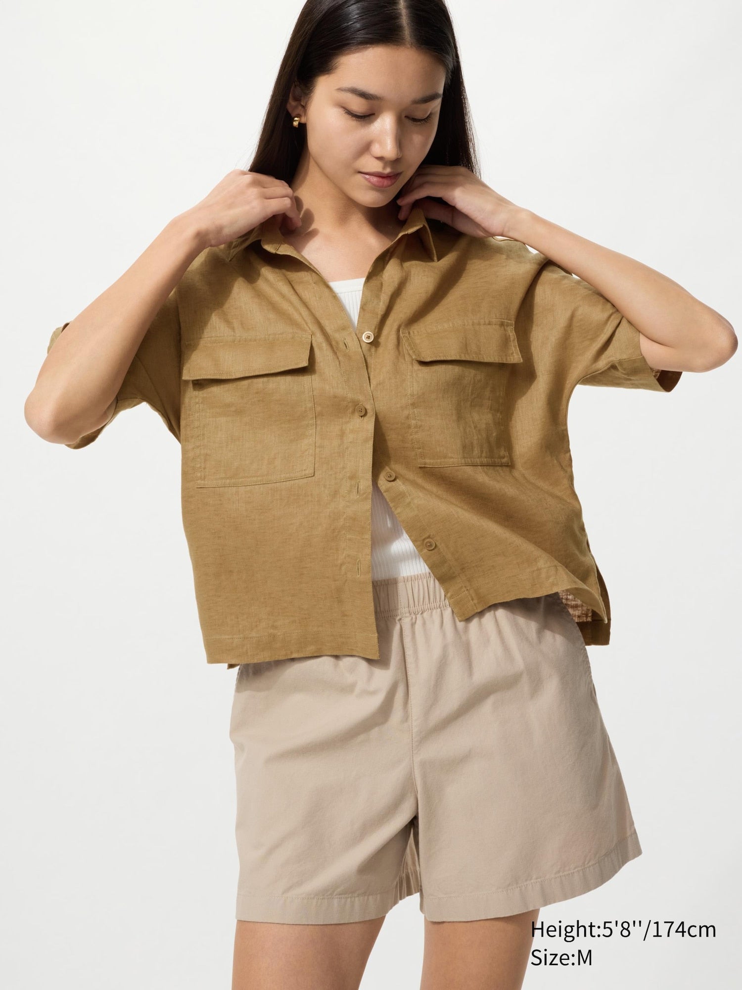 Premium Linen Skipper Boxy Shirt - WHITE