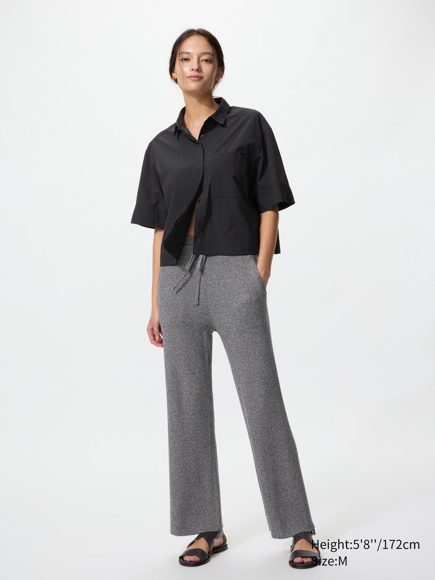 Washable Knit Ribbed Pants (Co-ord) (Regular Length) - image 3