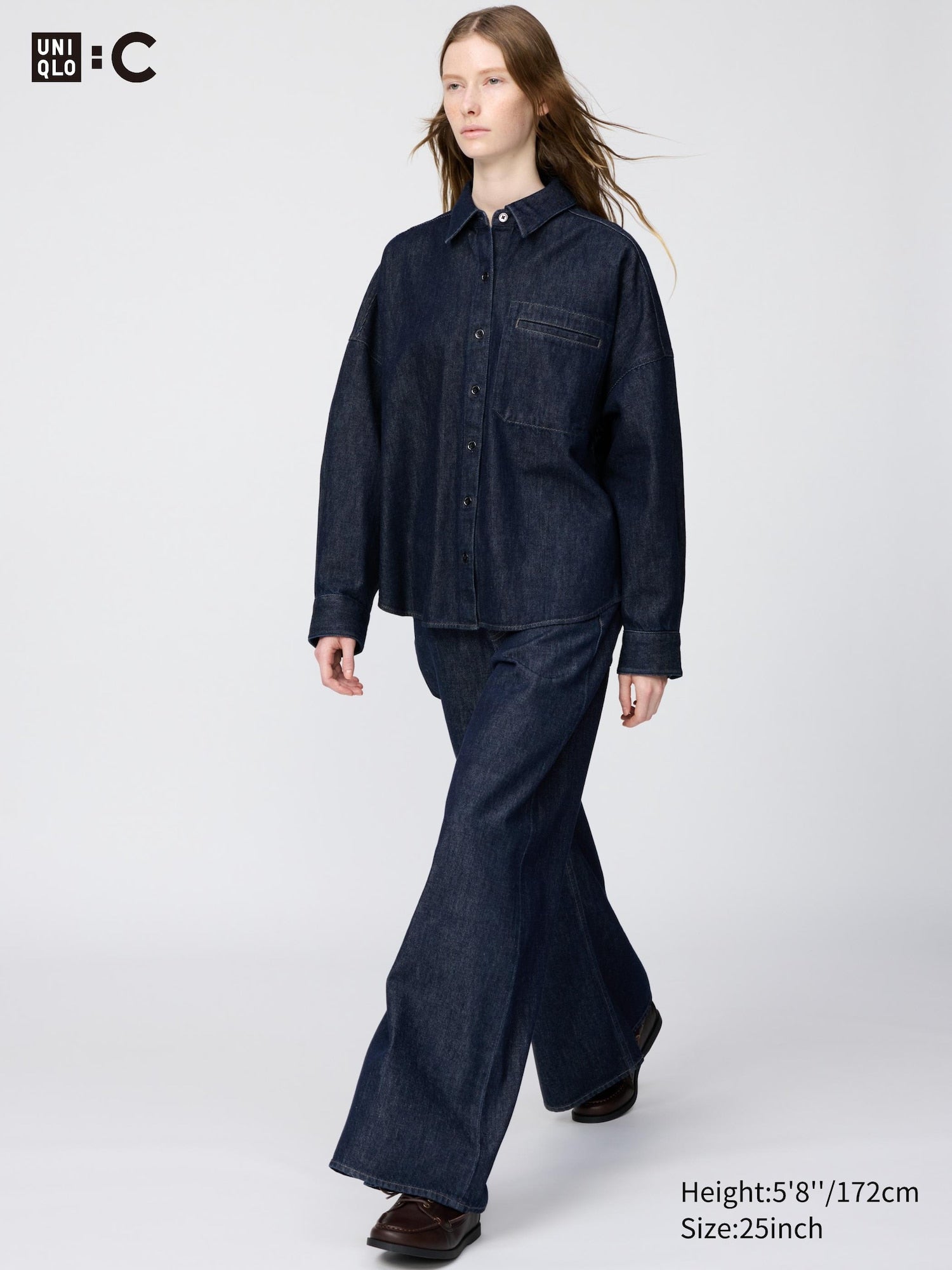 Low Rise Wide Jeans - NAVY