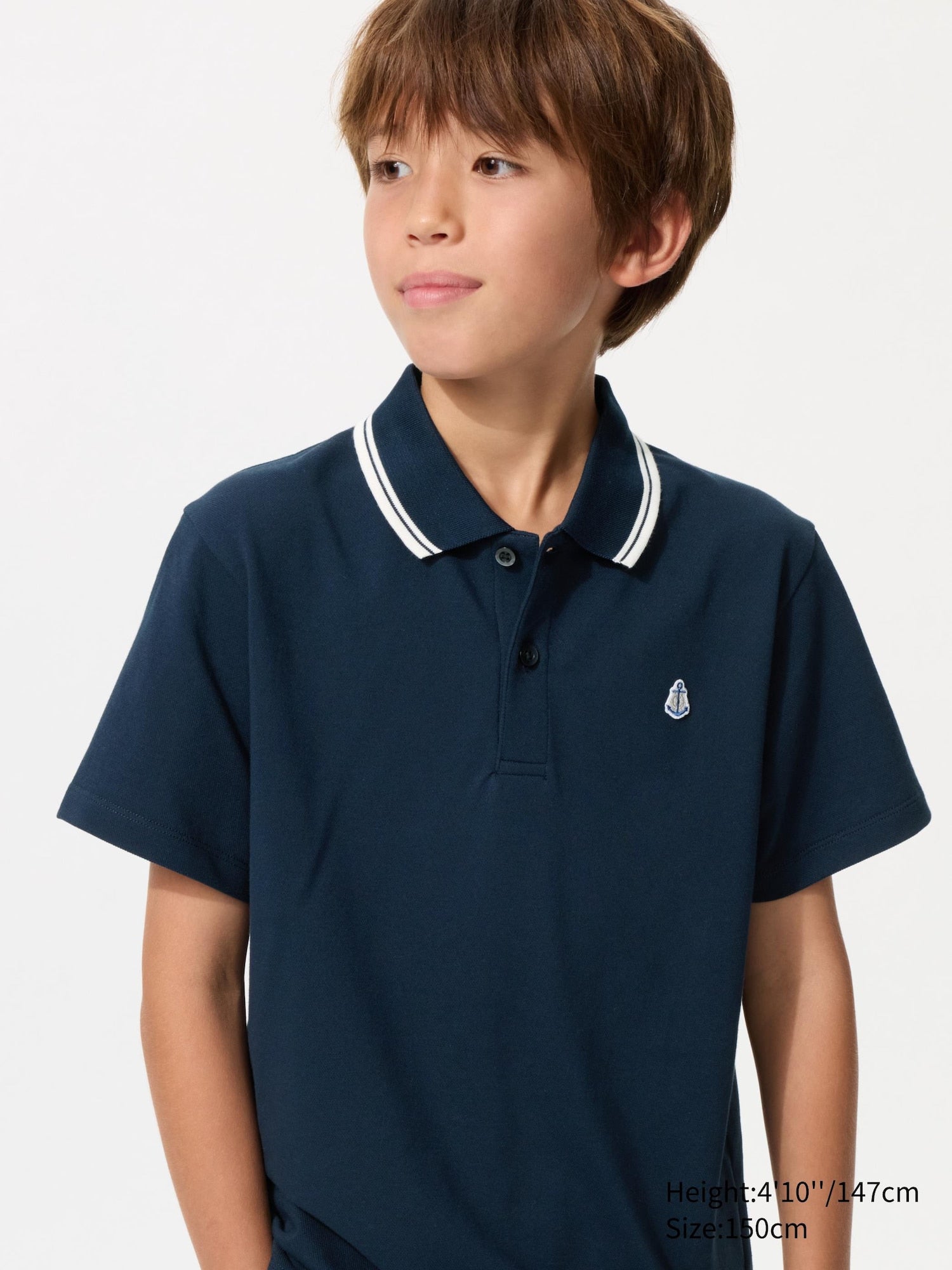 KIDS Dry Pique Polo Shirt - WHITE