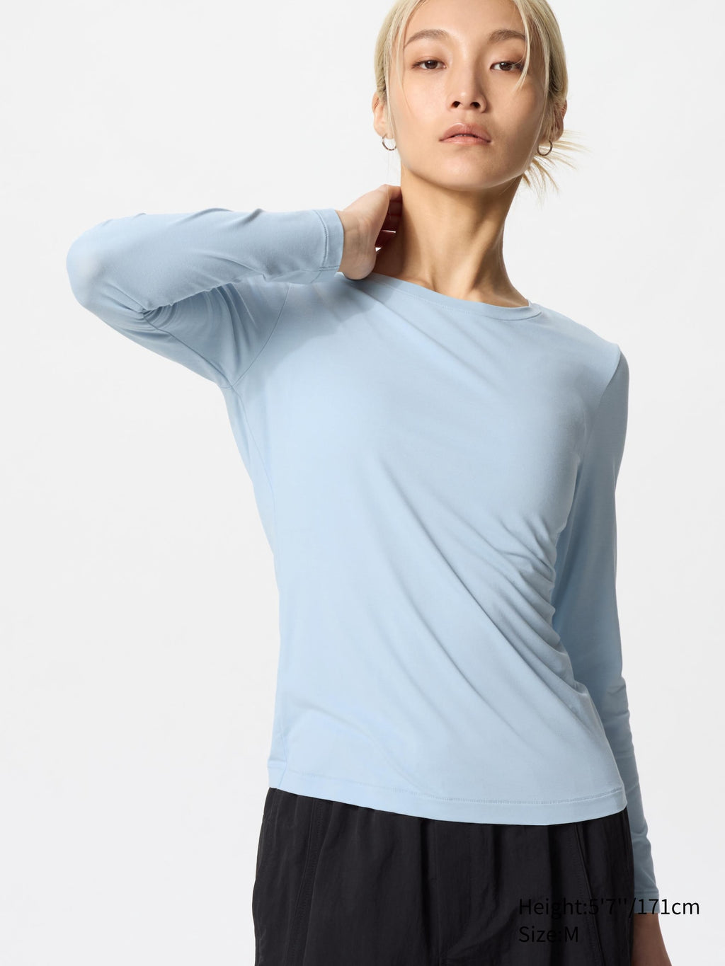 AIRism UV Protection Crew Neck T-Shirt Long Sleeve - WHITE