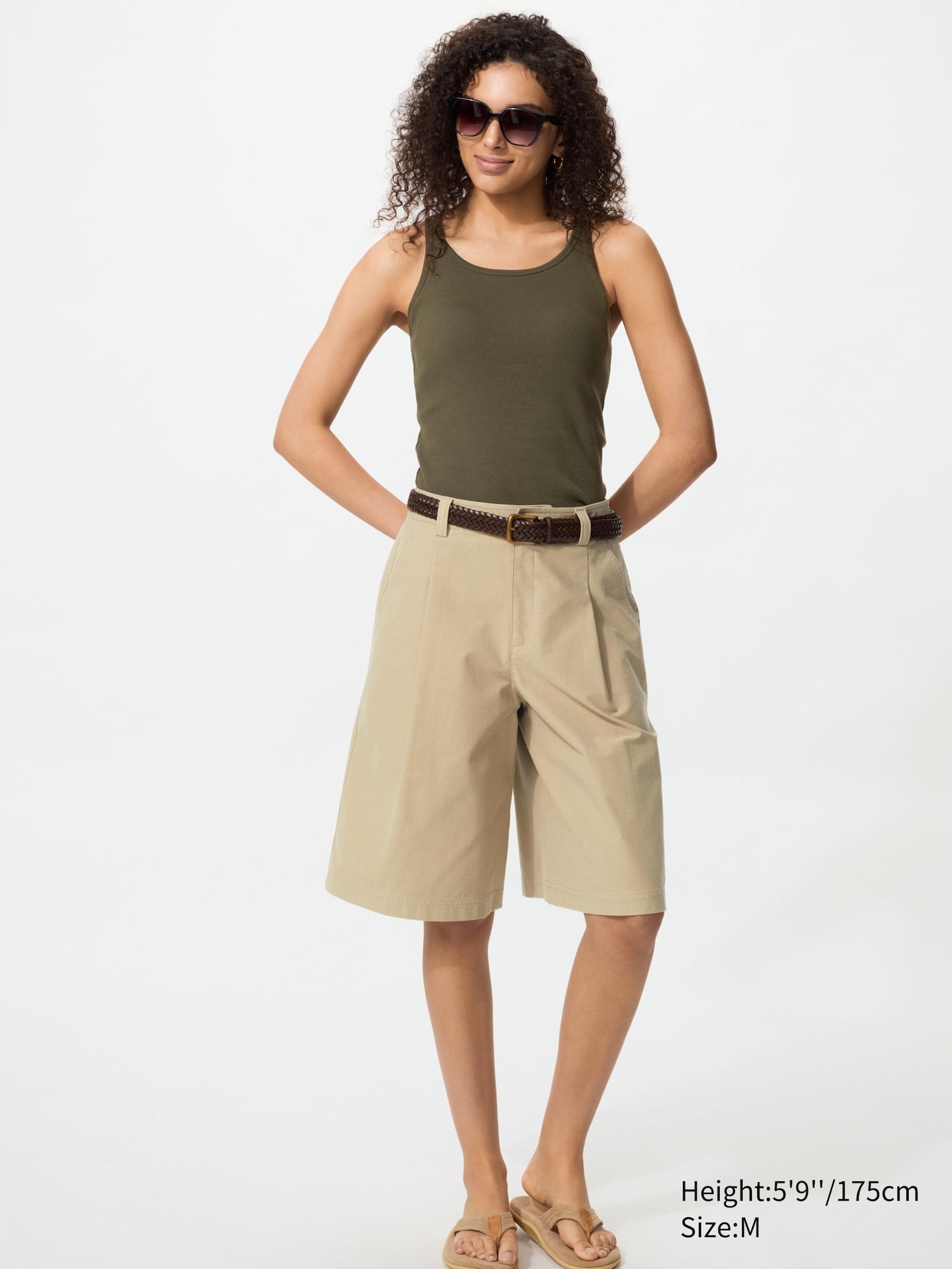 Jersey Pleated Long Shorts - OFF WHITE