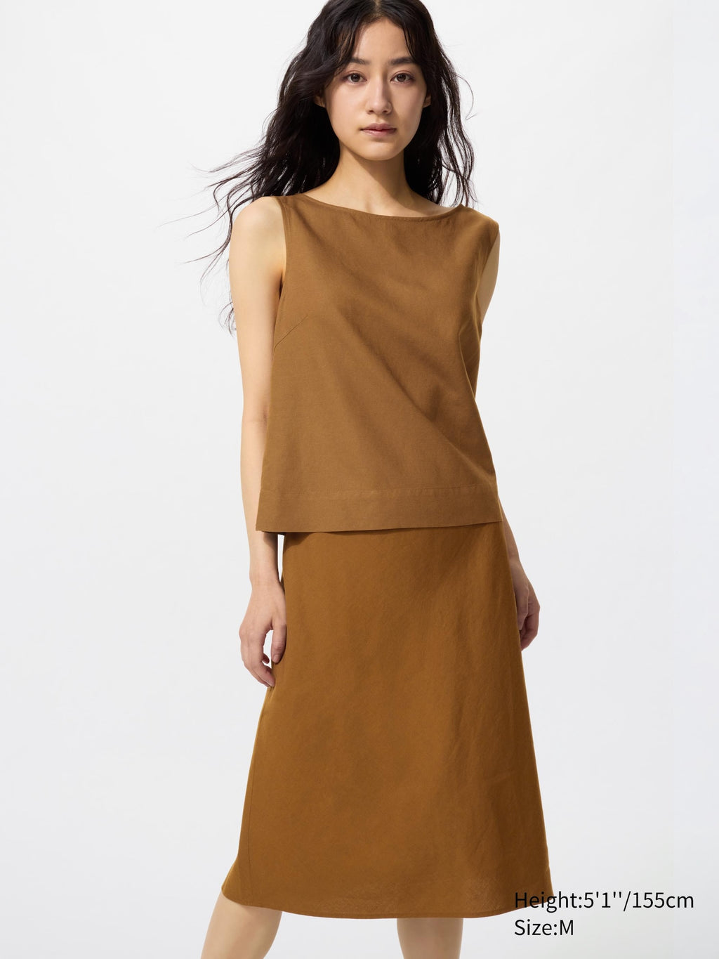 Linen Blend Midi Skirt - image 3