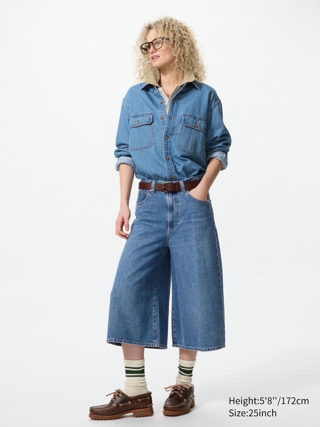 Denim Culotte - WHITE