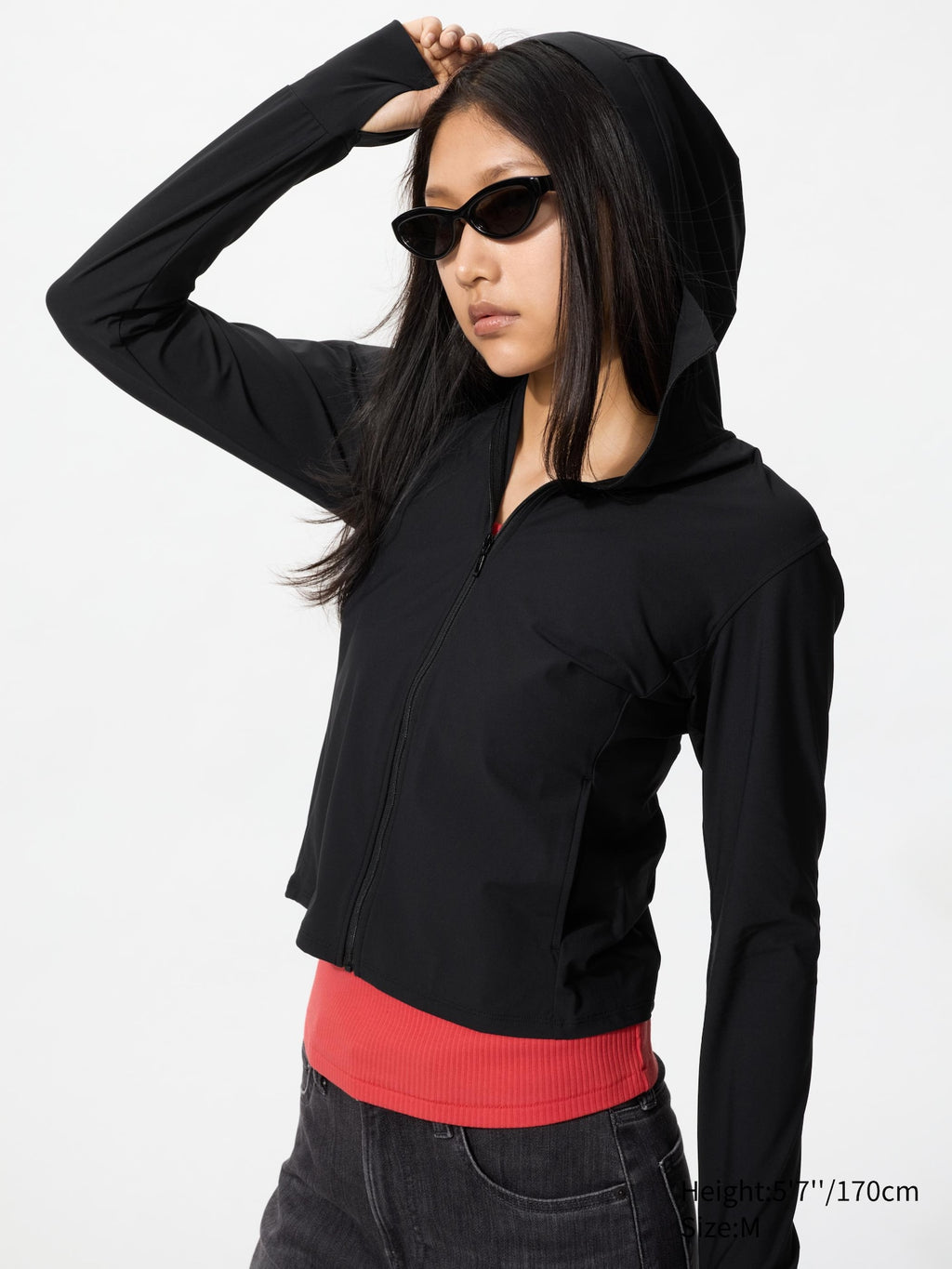 Ultra Stretch AIRism UV Protection Full-Zip Hoodie - WHITE