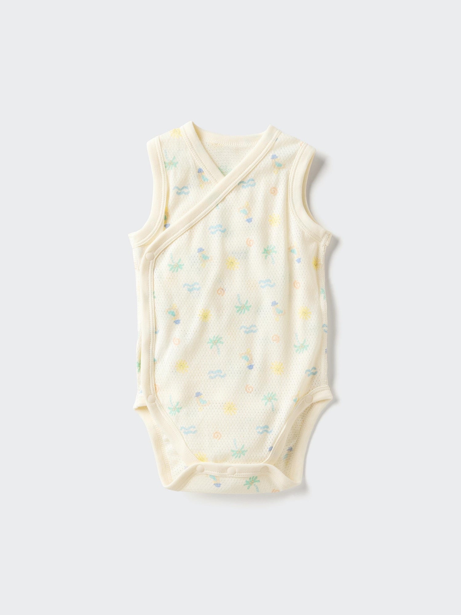 Cotton Mesh Bodysuit Sleeveless - PINK