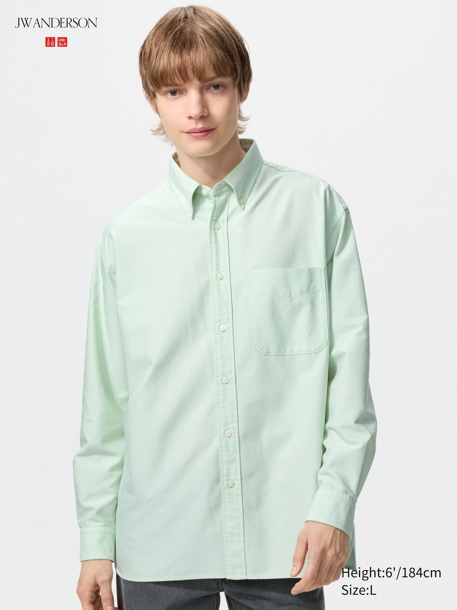 Oxford Oversized Shirt Long Sleeve - WHITE