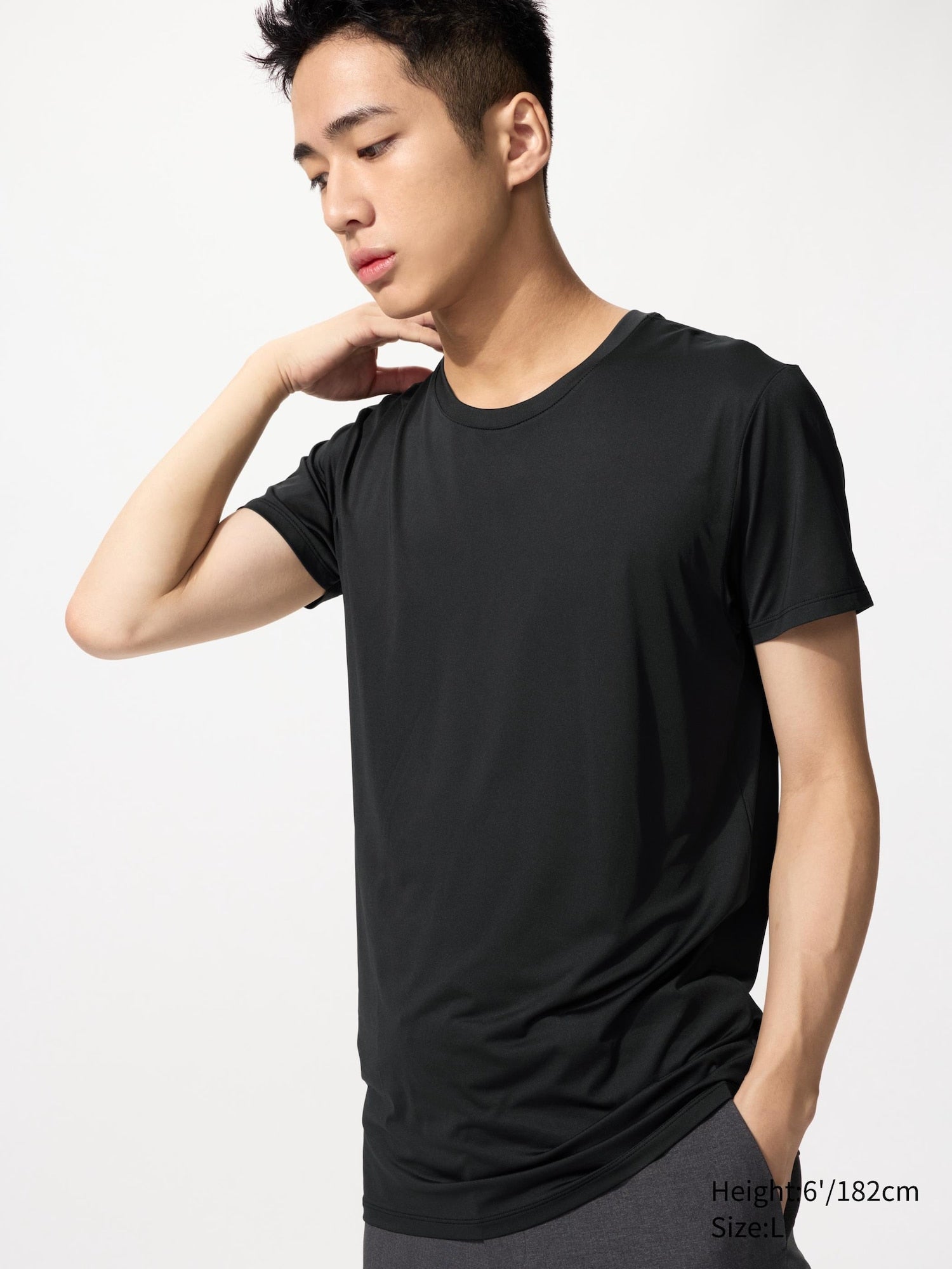 AIRism Crew Neck T-Shirt Short Sleeve - WHITE
