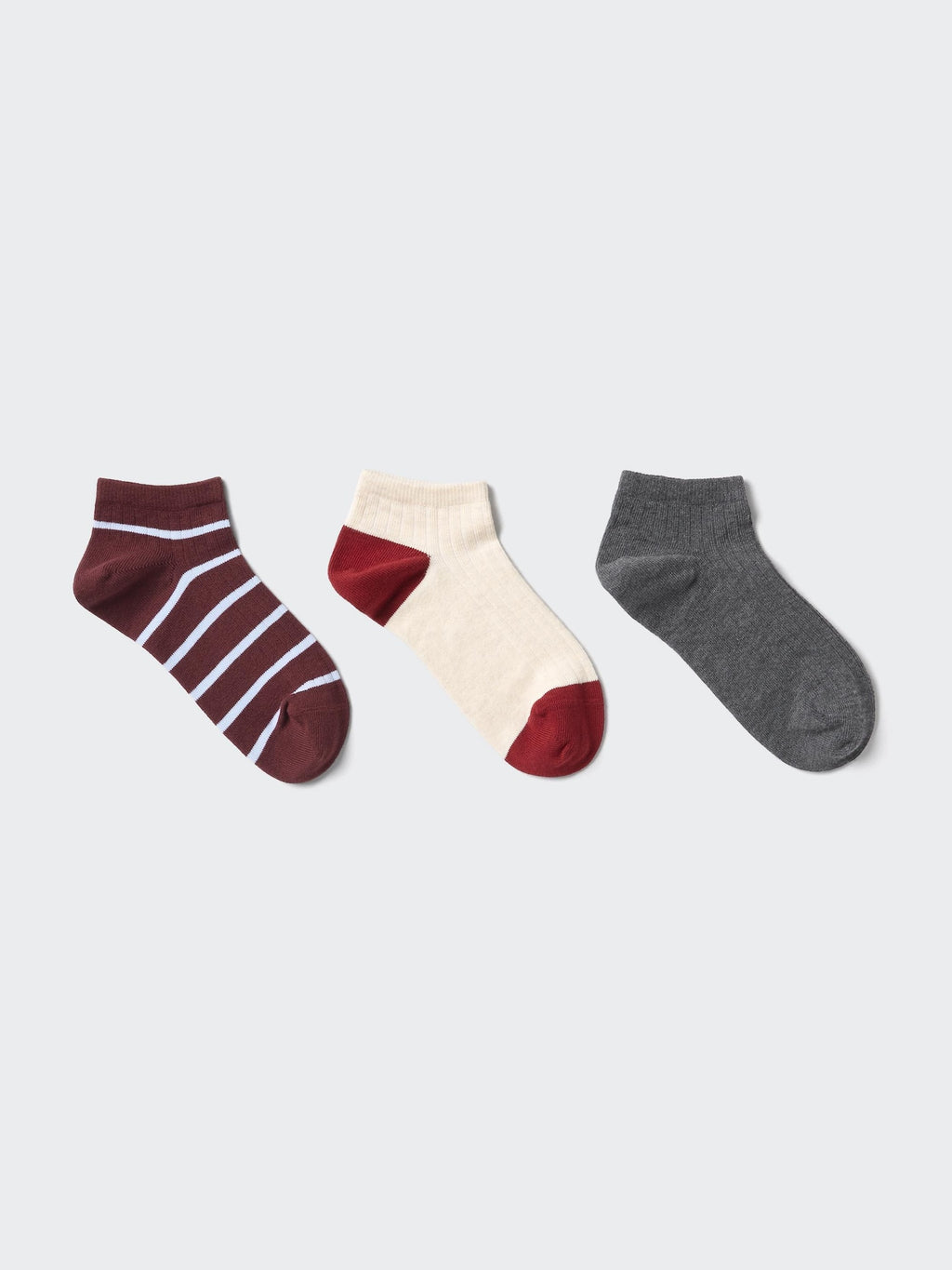 Short Socks 3 Pairs - RED
