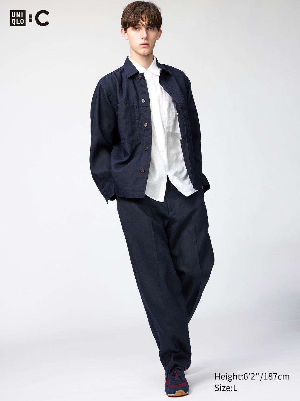 Premium Linen Wide Pants - GRAY