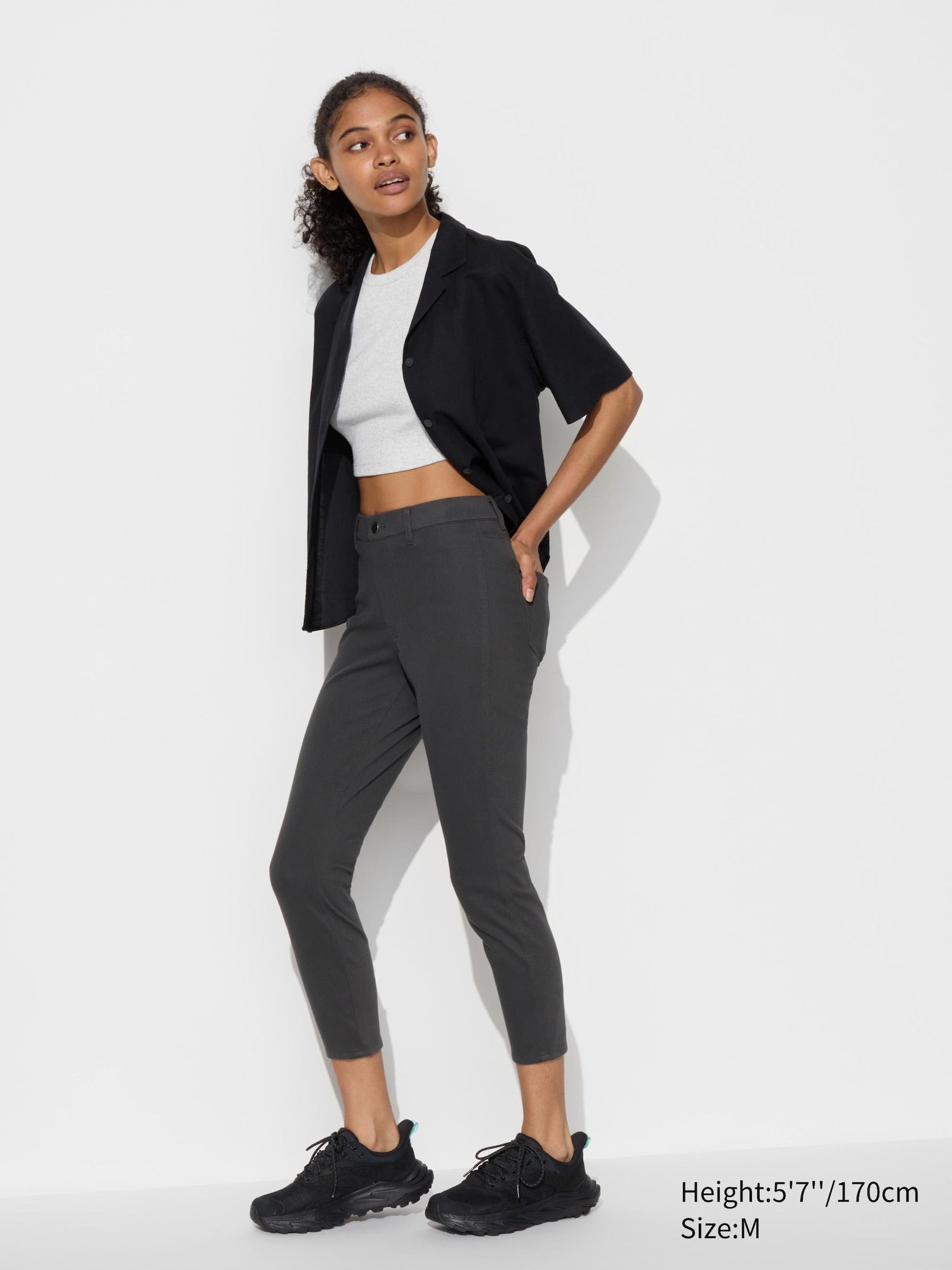 Ultra Stretch Cropped Leggings Pants - WHITE