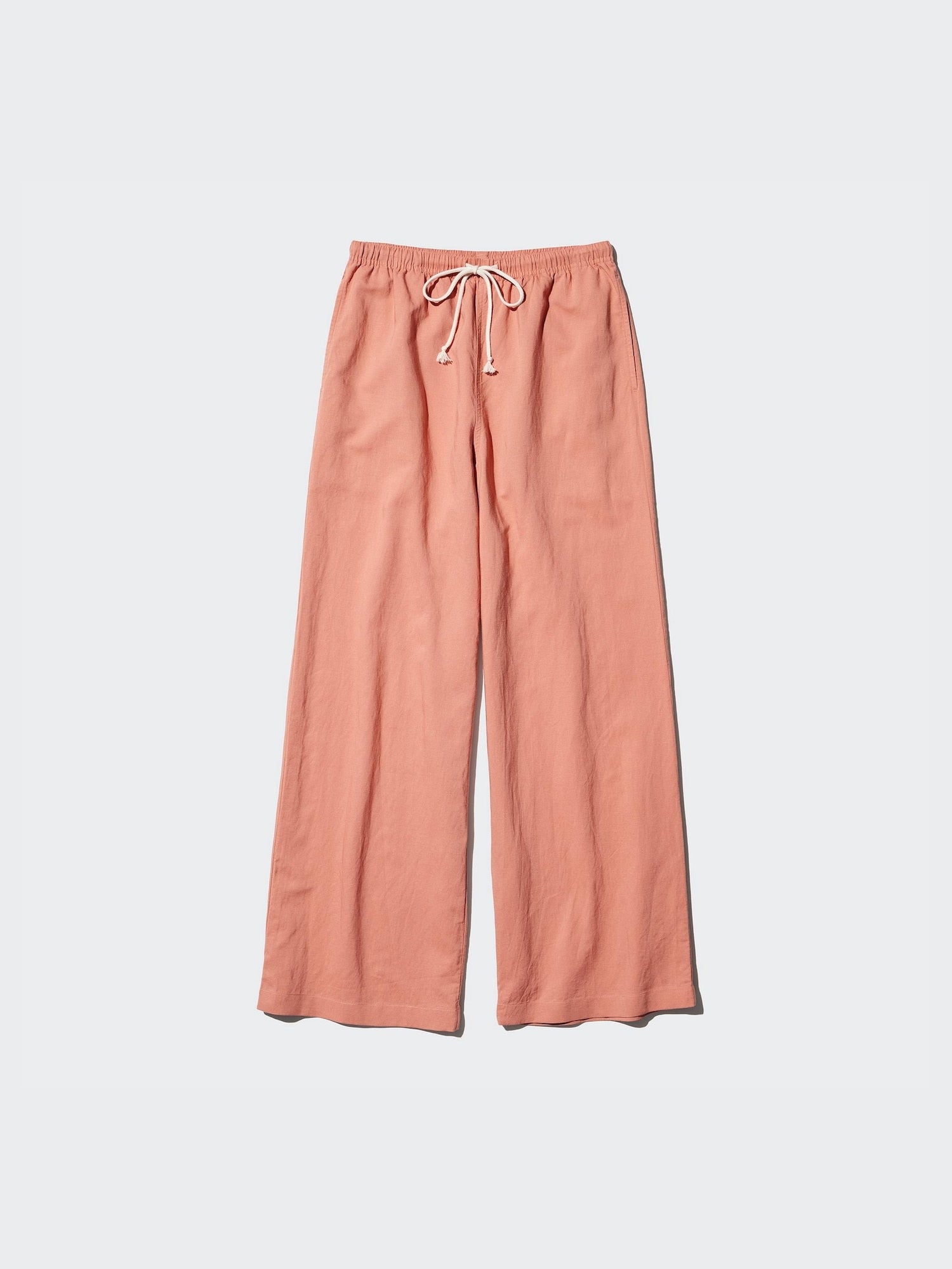 Linen Blend Easy Pants (Regular Length) - BLACK