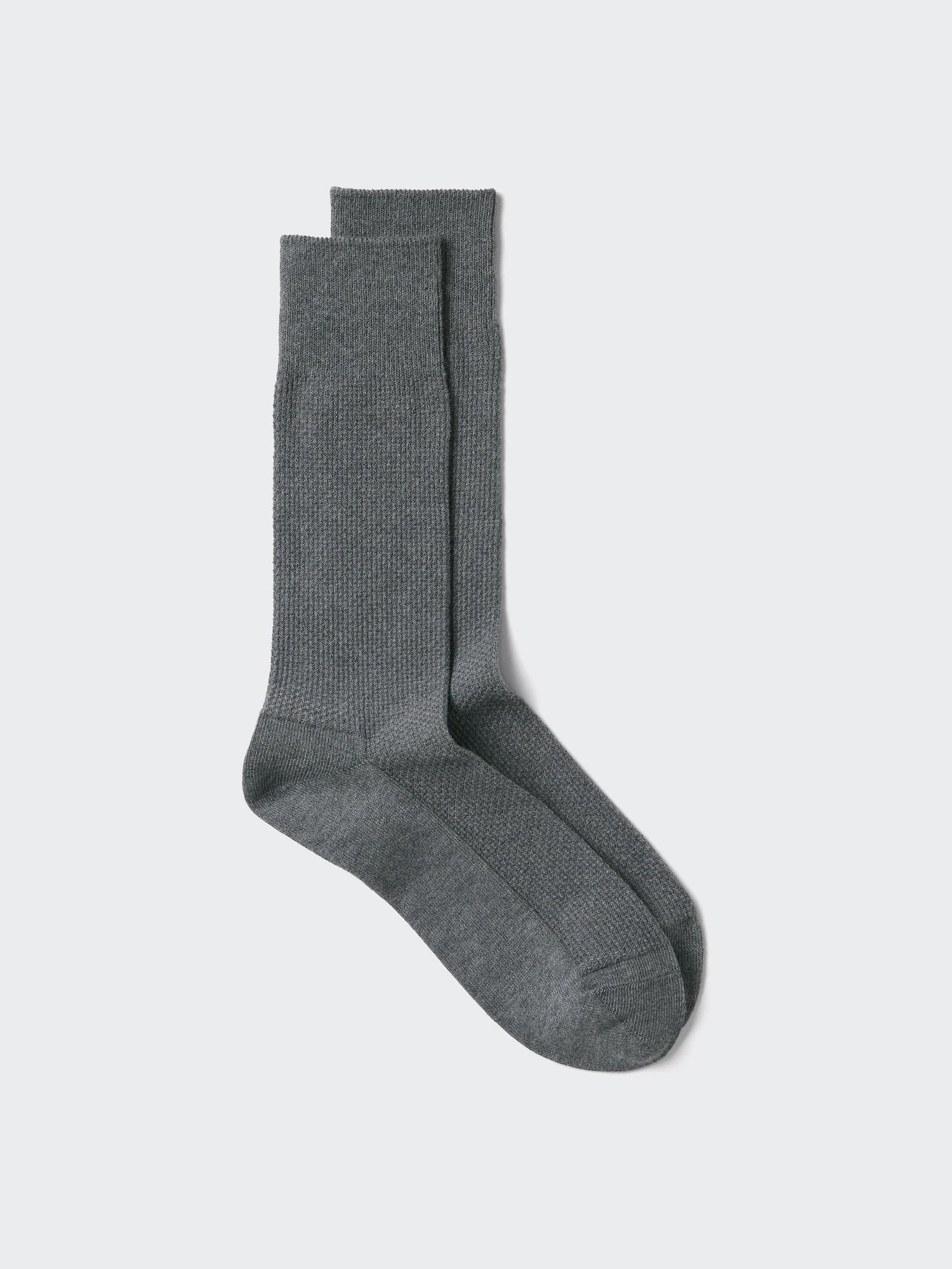 Supima Cotton Pique Socks - BLACK
