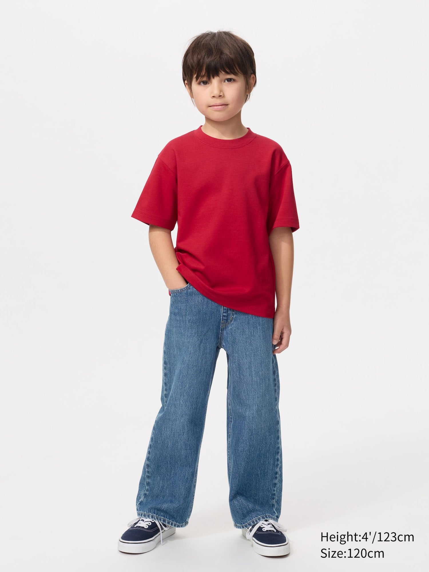 KIDS Wide Fit Straight Jeans Denim Pull-On - image 3