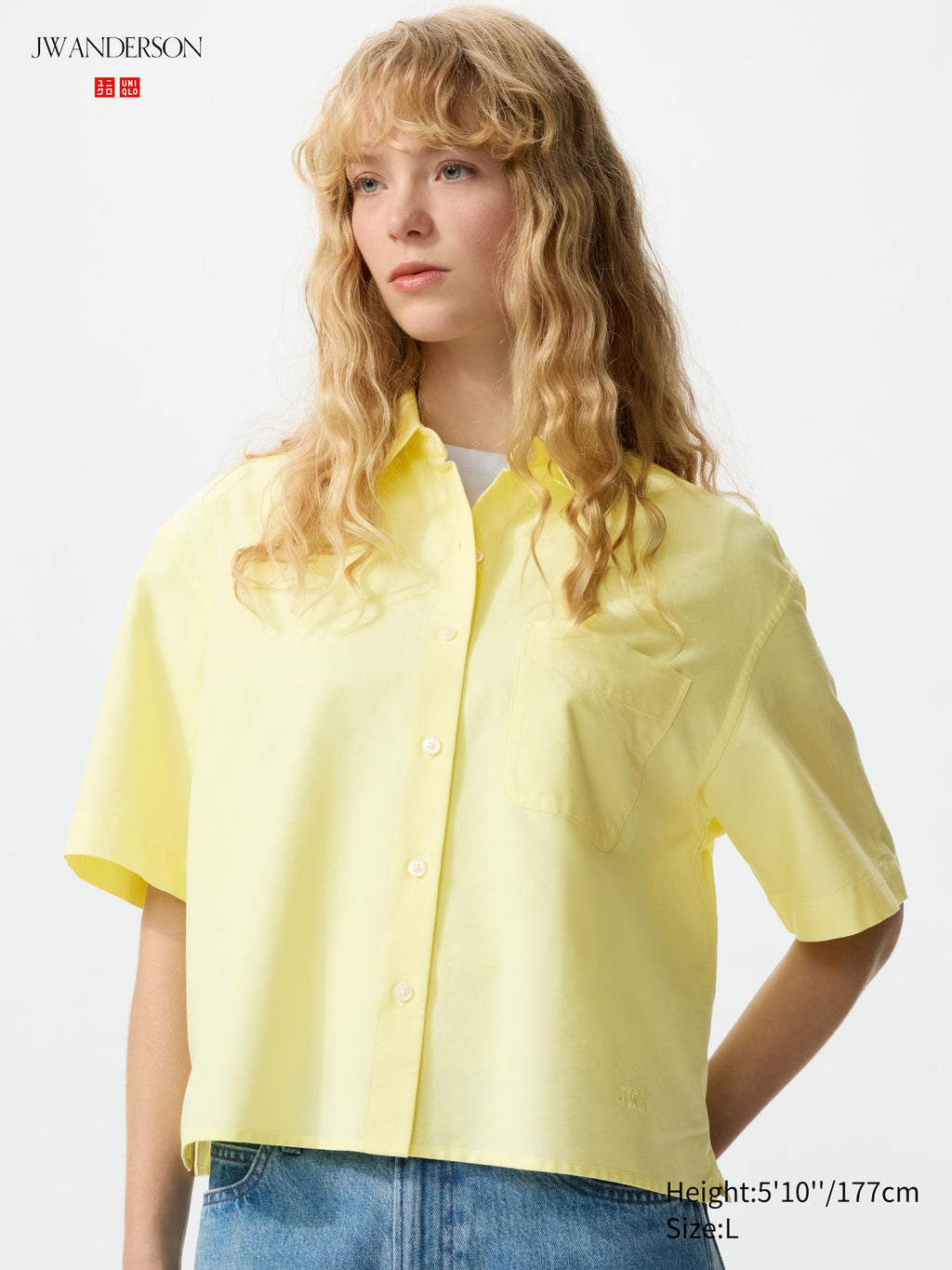 Oxford Boxy Shirt Short Sleeve - WHITE