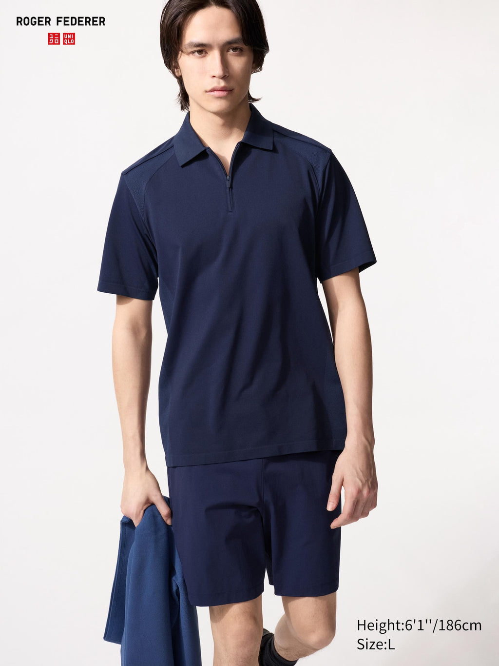 DRY-EX Half-Zip Polo Shirt - WHITE