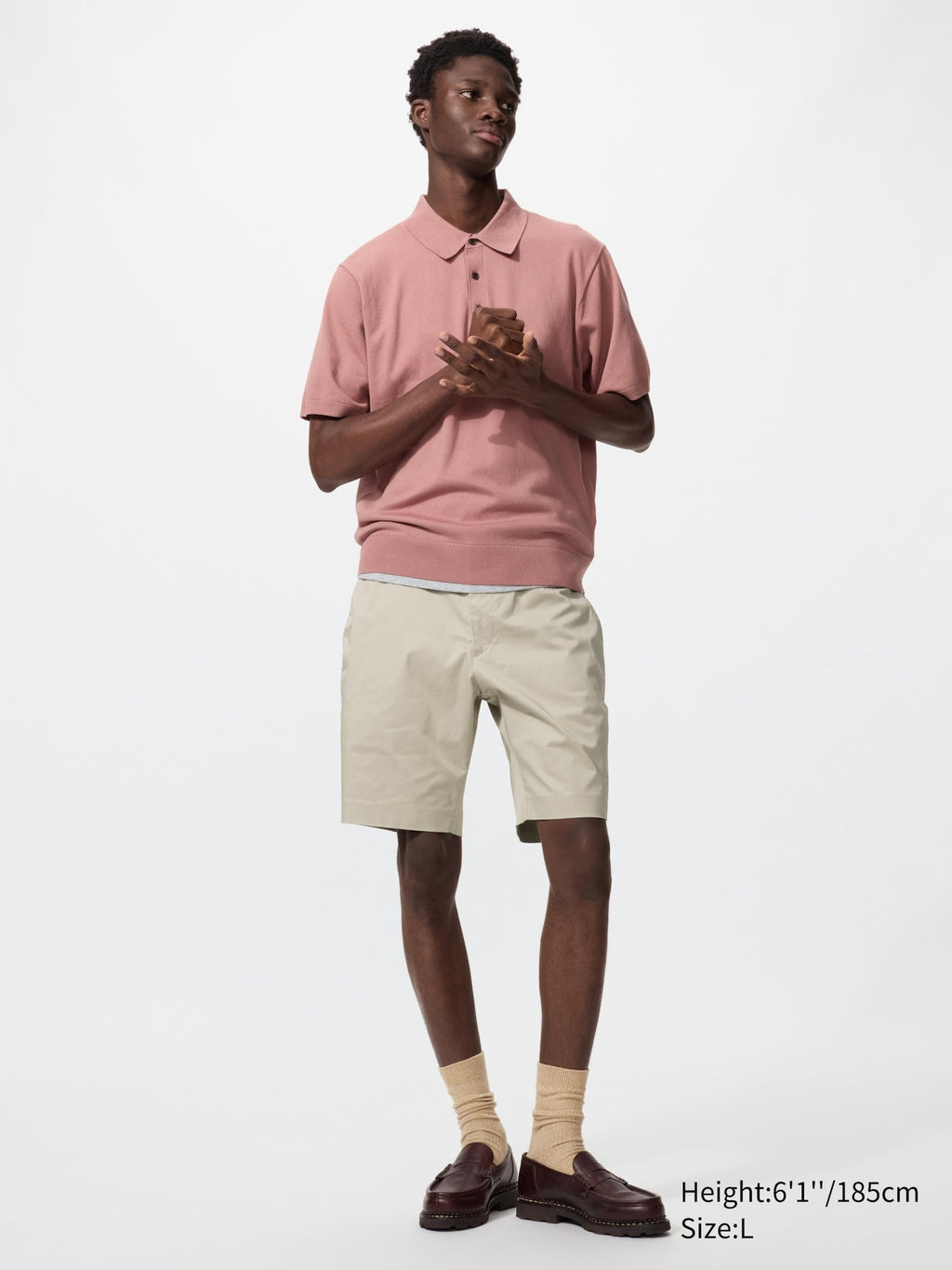 Stretch Slim Fit Shorts - WHITE