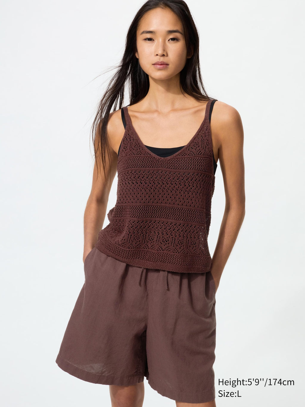 Crochet Knitted Camisole - OFF WHITE