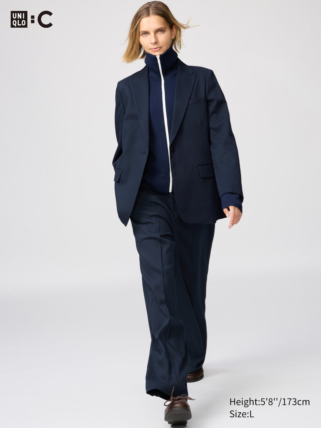 Easy Wide Pants - NAVY