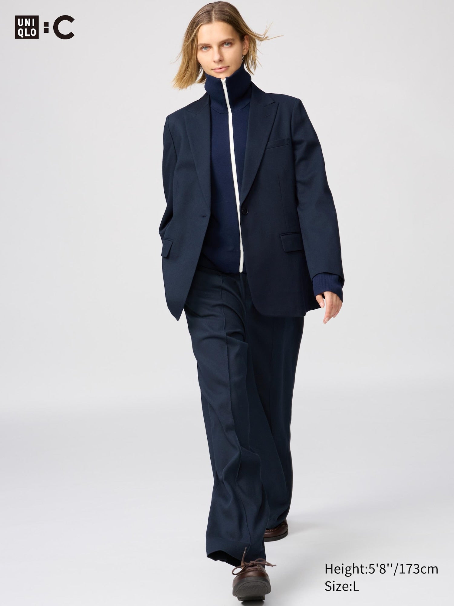 Easy Wide Pants - NAVY