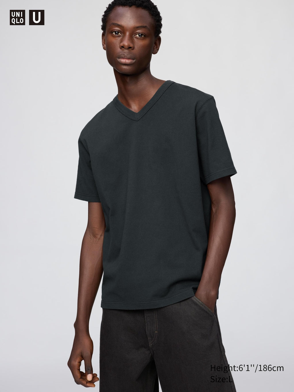 V Neck T-Shirt - WHITE