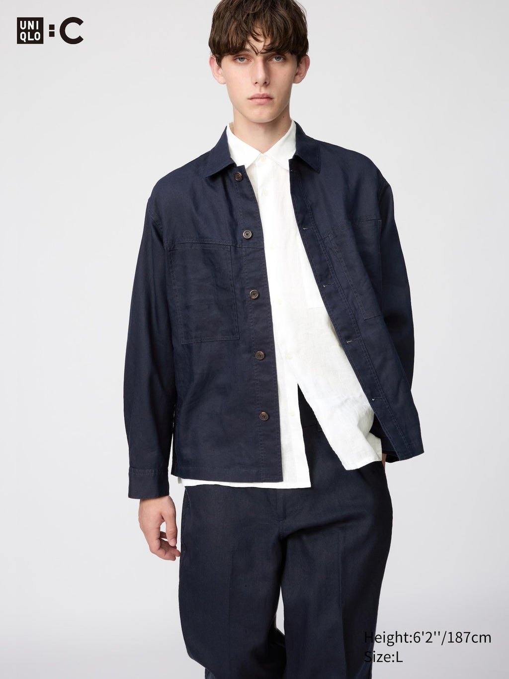 Premium Linen Shirt Jacket - GRAY