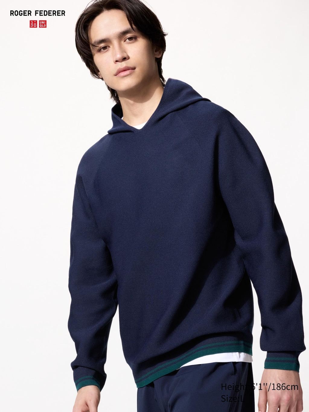 Washable 3D Knit Pullover Hoodie - BLACK