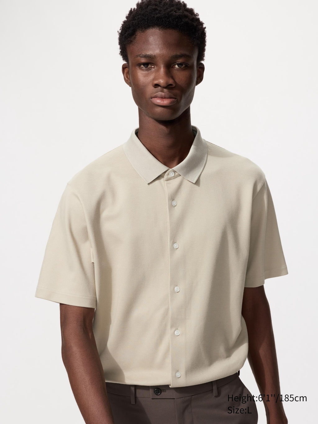 AIRism Cotton Pique Full Open Polo Shirt - WHITE