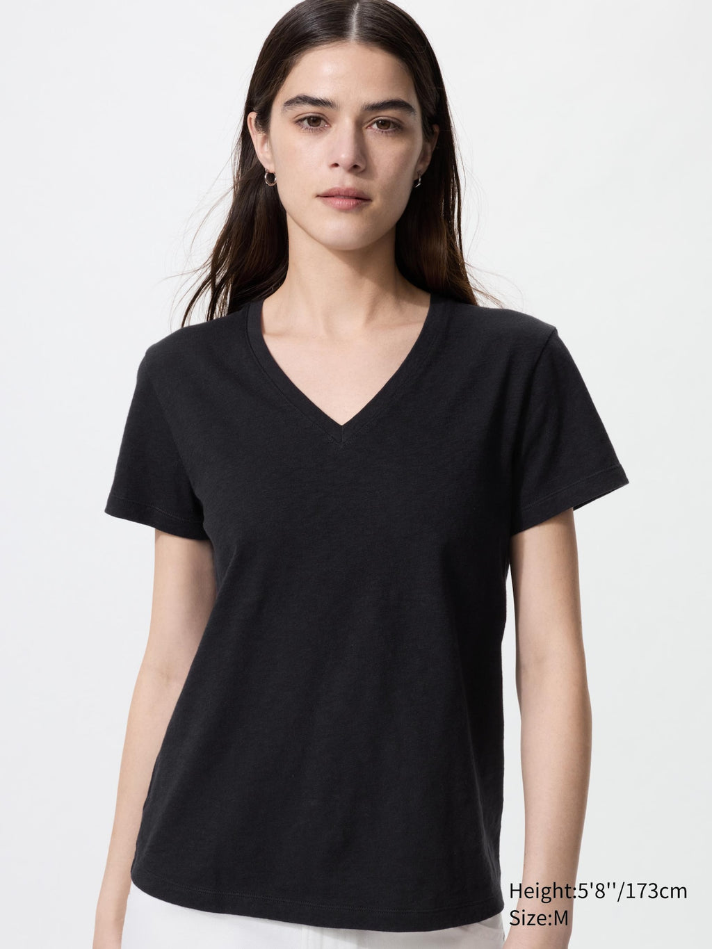 Slub Jersey V Neck T - WHITE